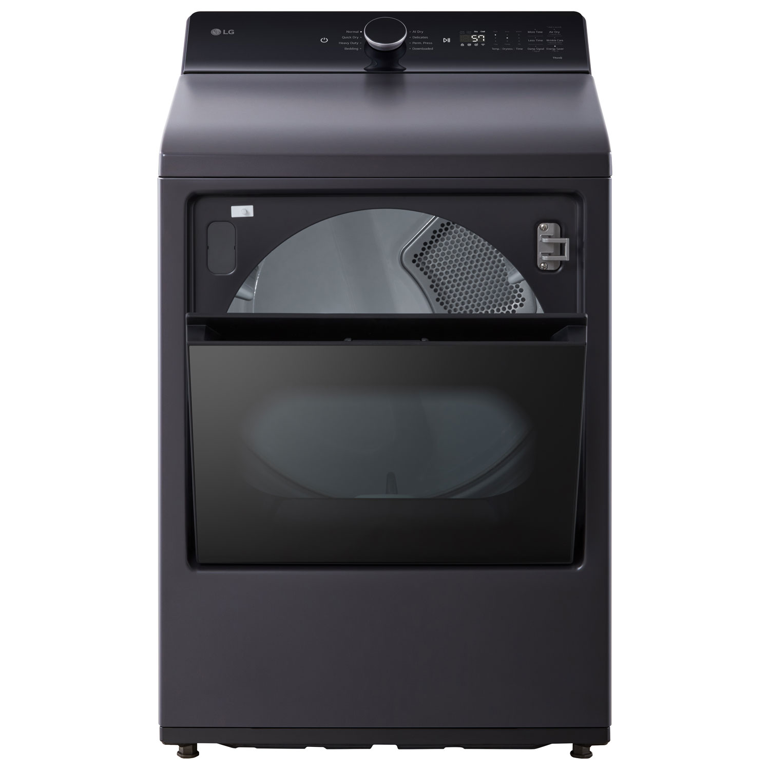 LG 7.3 Cu. Ft. Ultra Large Capacity Rear Control Electric Dryer - Matte Black