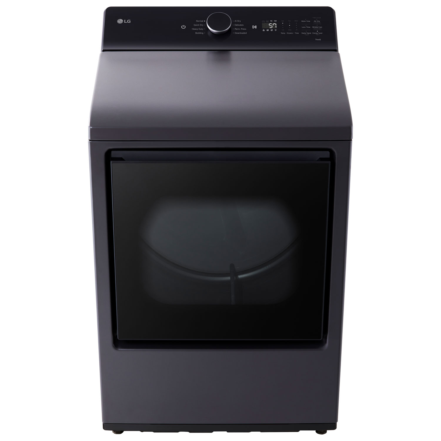 LG 7.3 Cu. Ft. Ultra Large Capacity Rear Control Electric Dryer - Matte Black