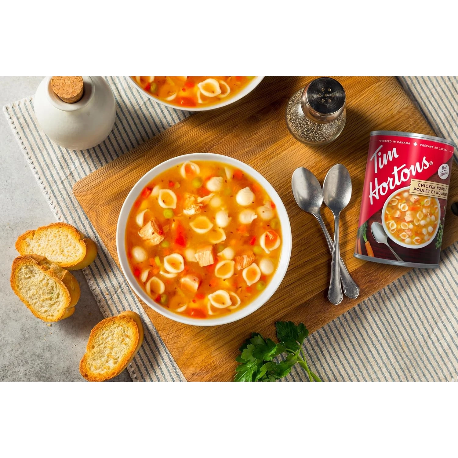 Tim Hortons Chicken Noodle Soup - Ready-to-Serve 540mL Can - Hearty and Delicious Comfort Food