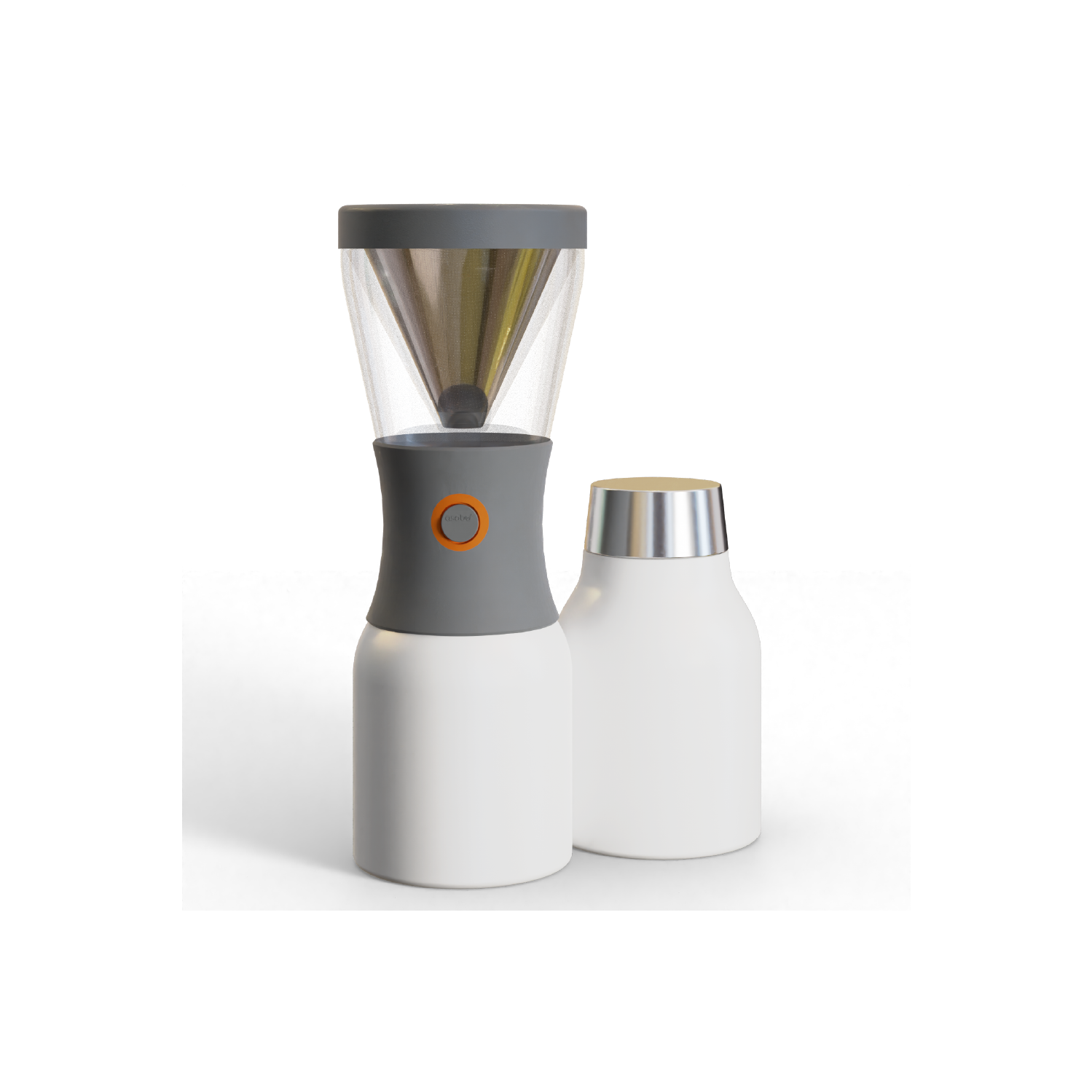 Asobu Coldbrew Portable Cold Brew Coffee Maker With a Vacuum Insulated 1 Liter Stainless Steel 18/8 Travel Carafe Bpa Free