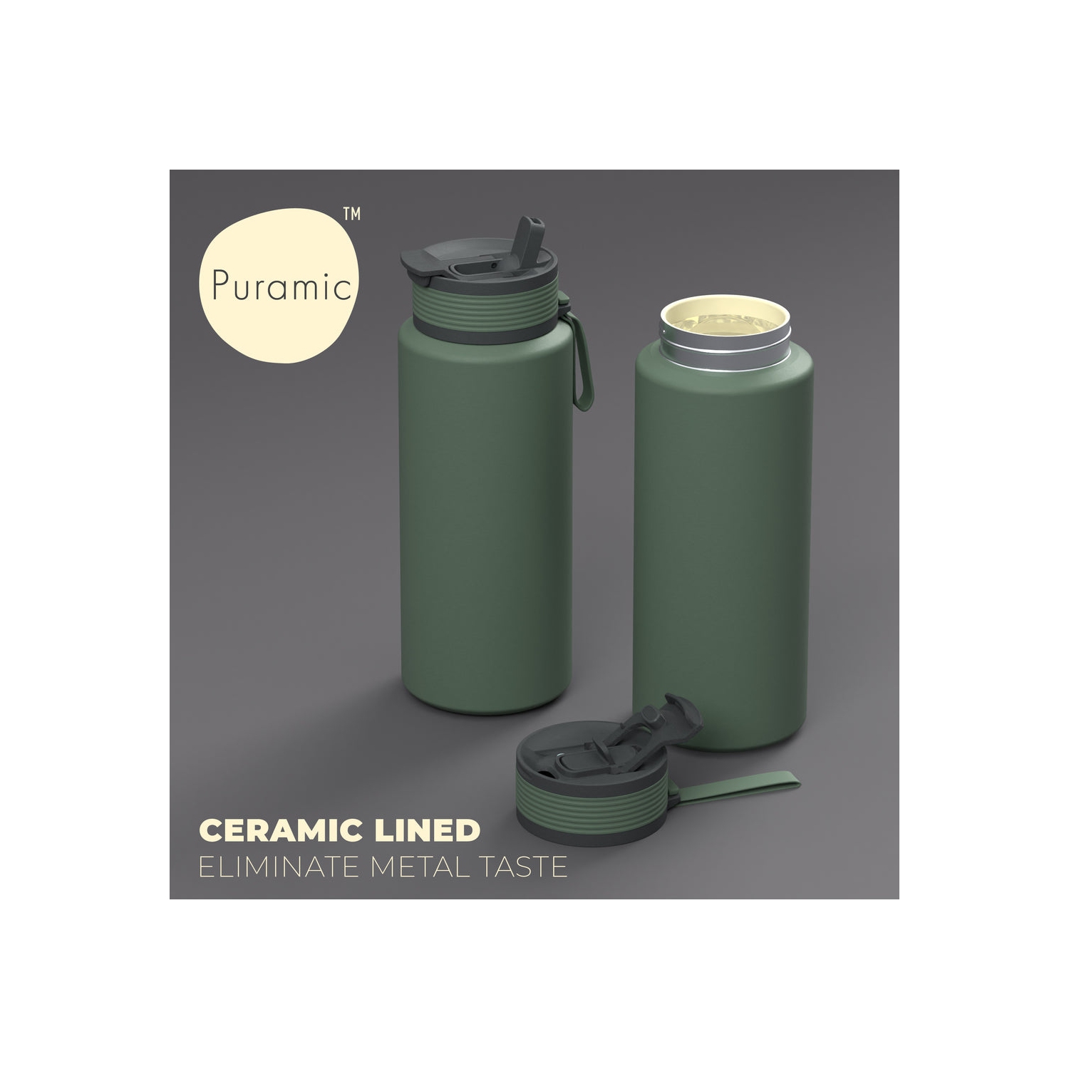 Gobelet isotherme à vide de la série Boulder d'Asobu - intérieur en céramique