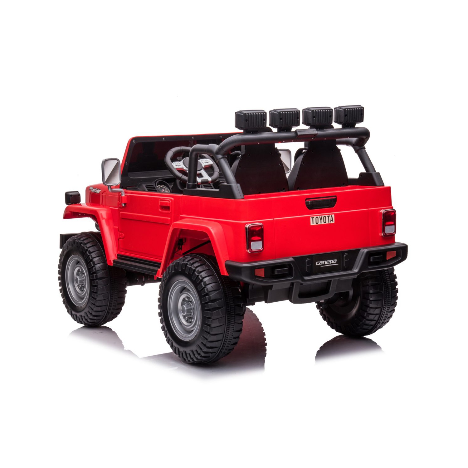 Jouet porteur pour enfants Toyota FJ-40 2-Seater 4x4 avec télécommande de 24&nbsp;V