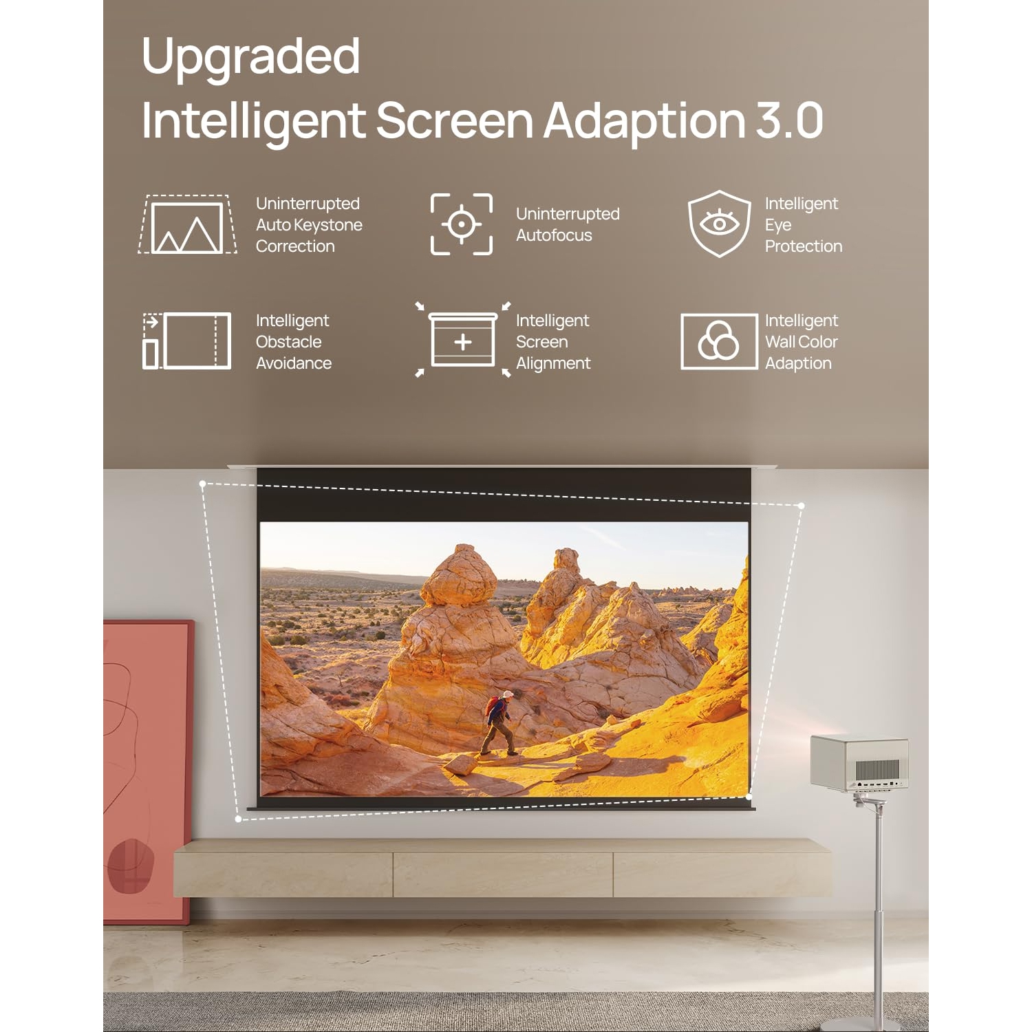 Projecteur de cinéma maison HORIZON Ultra 4K de XGIMI - 2900 lumens ANSI + Dolby Vision, double lumière, ISA 3,0, Android TV 11, 2x12 W Harman