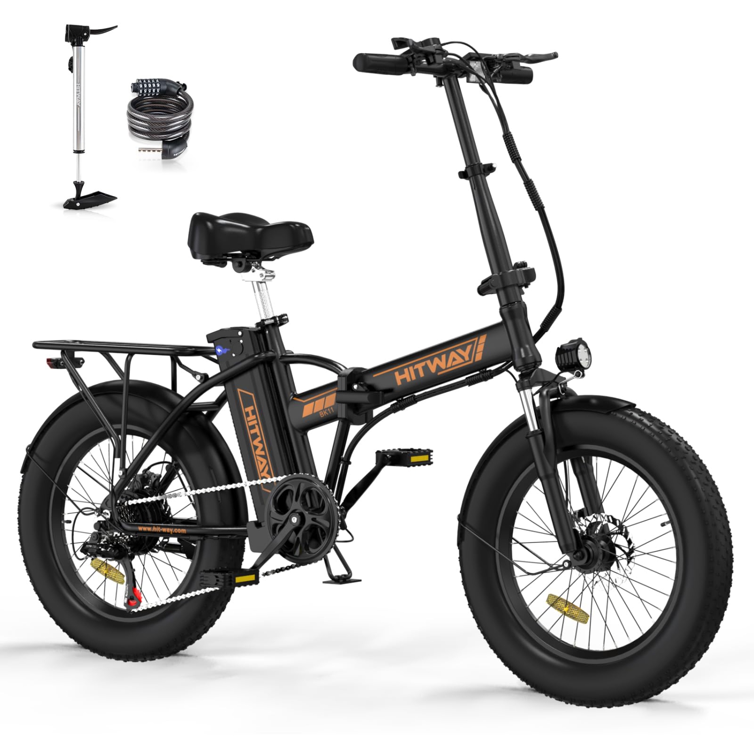 HITWAY BK11M Electric Bike for Adults 20 x4.0 Fat Tire with 750W Motor 48V 15Ah Battery Long Range for Mountain Beach Snow 20MPH Speed Folding Ebike