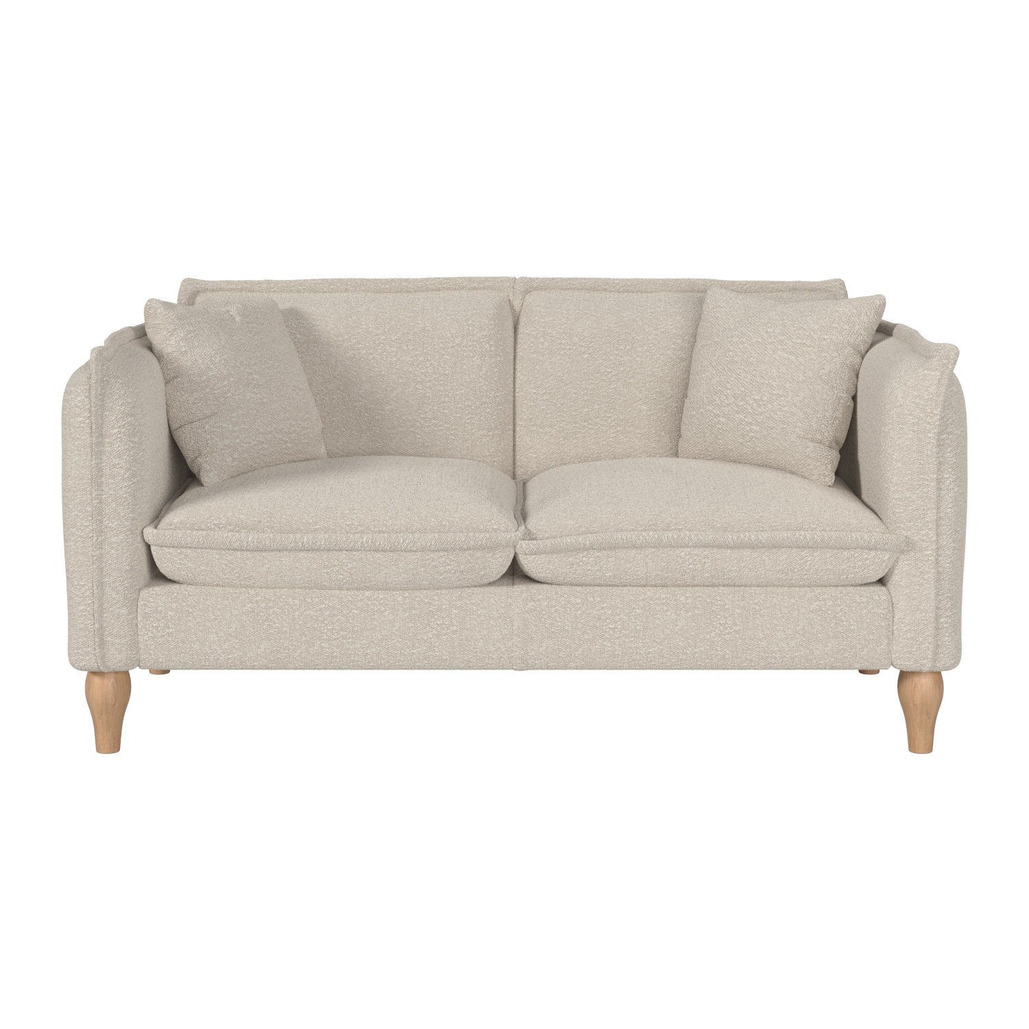 Amber & Emily Oliver Boucle Elegant Minimalist Loveseat