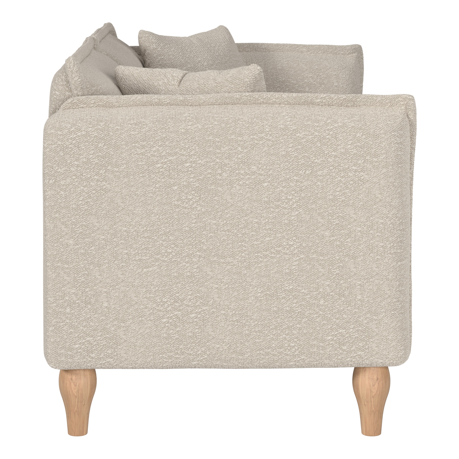 Amber & Emily Oliver Boucle Elegant Minimalist Loveseat