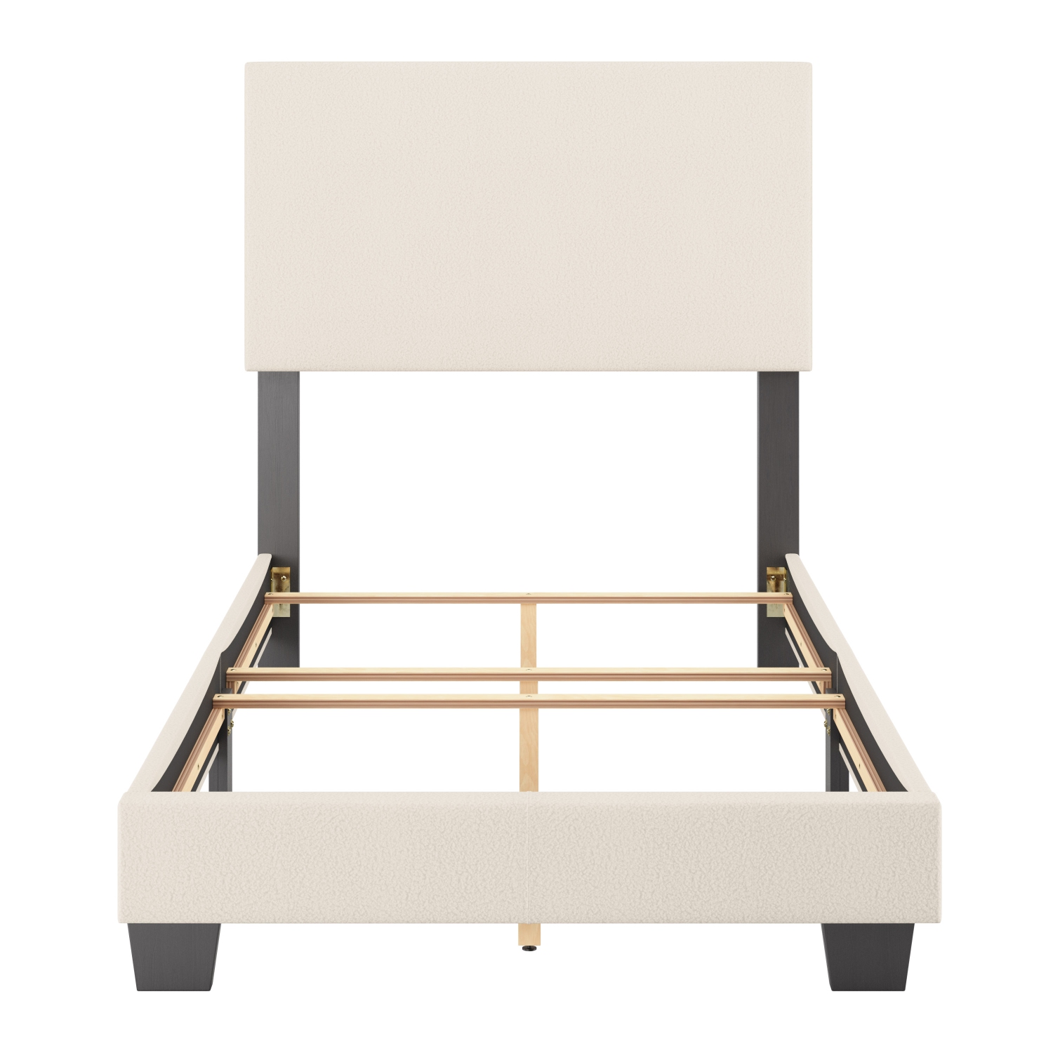 Lit simple blanc cassé en forme de boucle Luna d'Amber & Emily