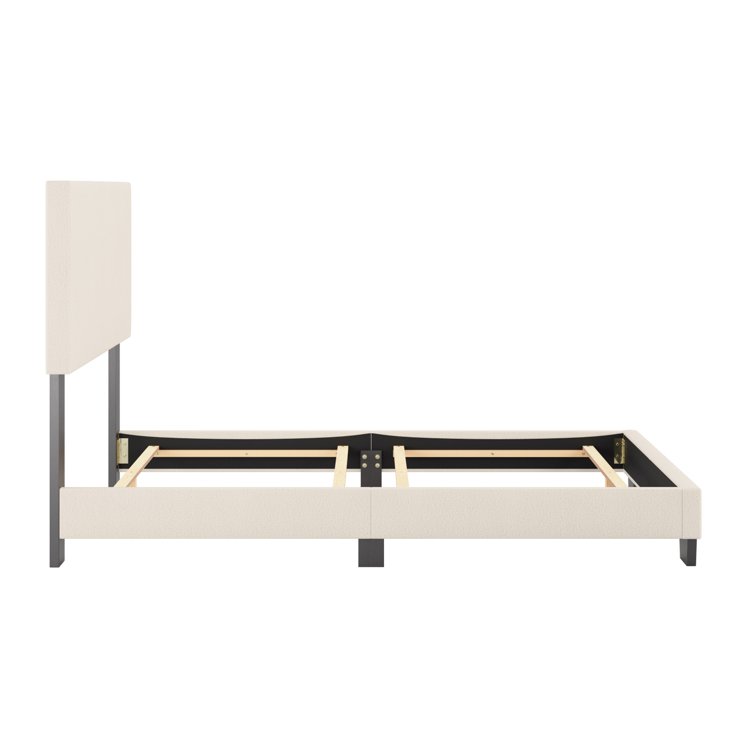 Lit simple blanc cassé en forme de boucle Luna d'Amber & Emily