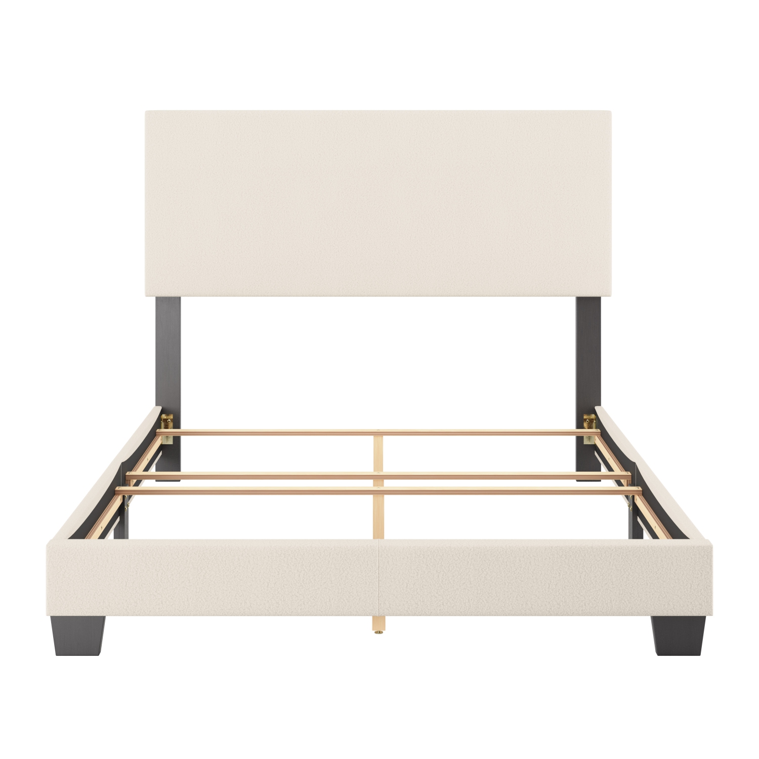 Amber & Emily Luna Boucle Uphostered Off White Double Bed