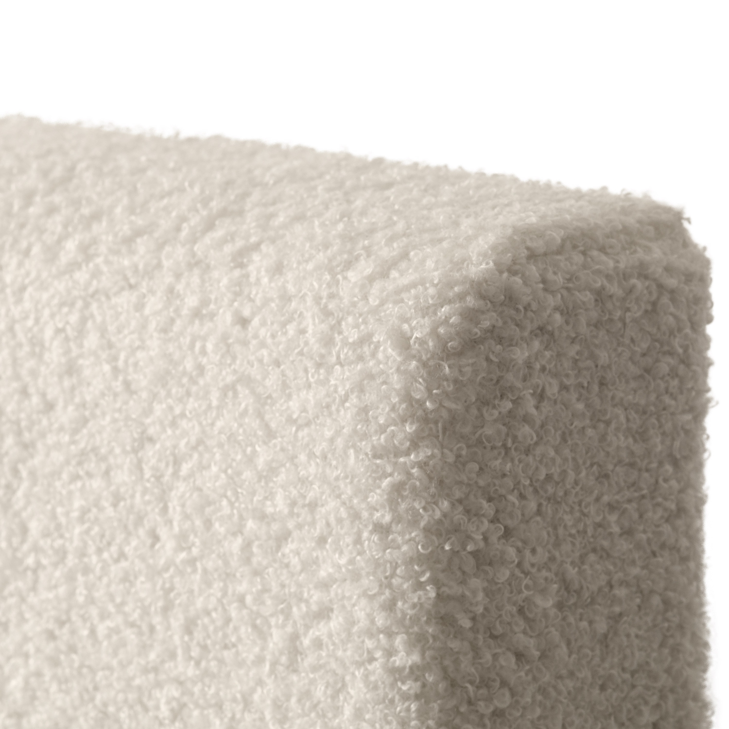 Amber & Emily Luna Boucle Uphostered Off White Double Bed