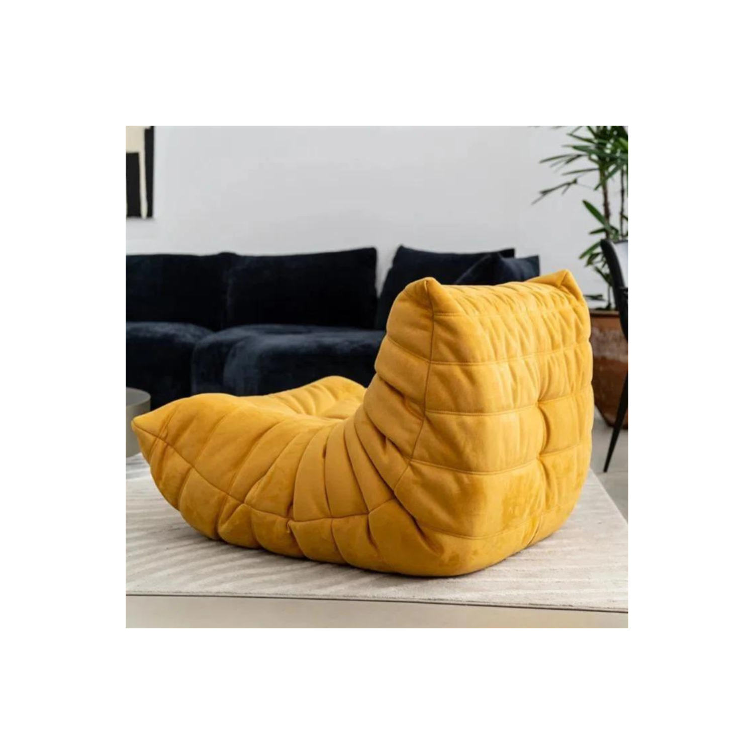 LivinVeluris Bean Bag Chair & Lounger Sofa - Yellow