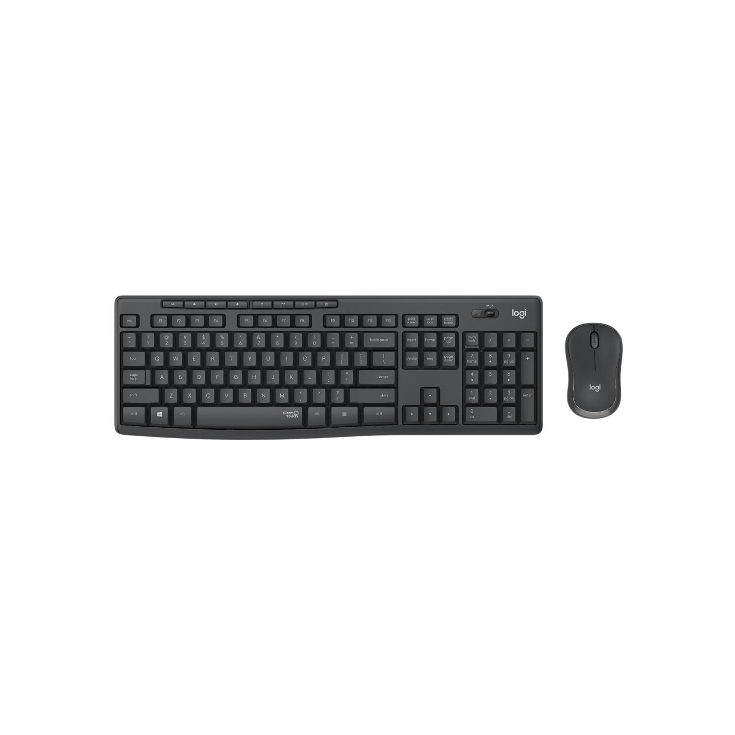 Refurbished Logitech MK295 Silent Wireless Keyboard and Mouse Combo - Graphite