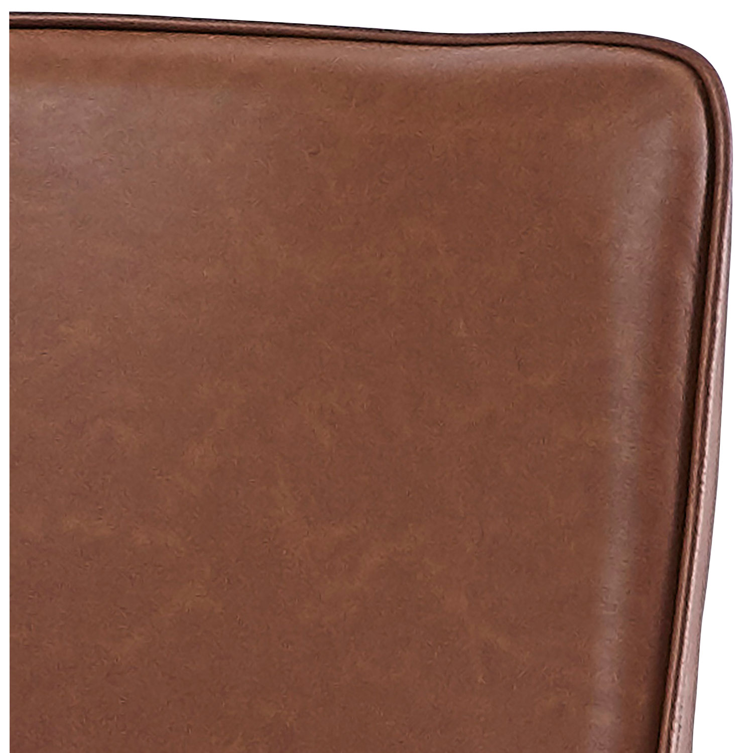 Kash Contemporary Faux Leather Dining Chair - Set of 2 - Saddle