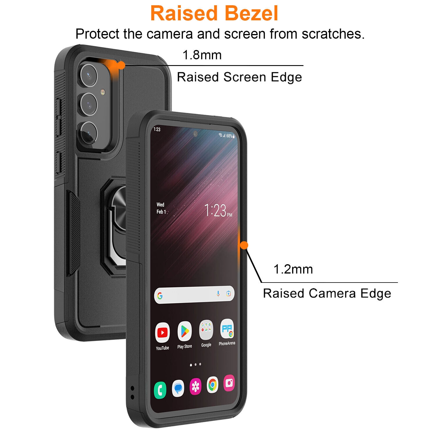 [CS] Shockproof Heavy Duty Magnetic Hard Armor Kickstand Case with Ring Holder for Samsung Galaxy A35 / A55 5G, Teal