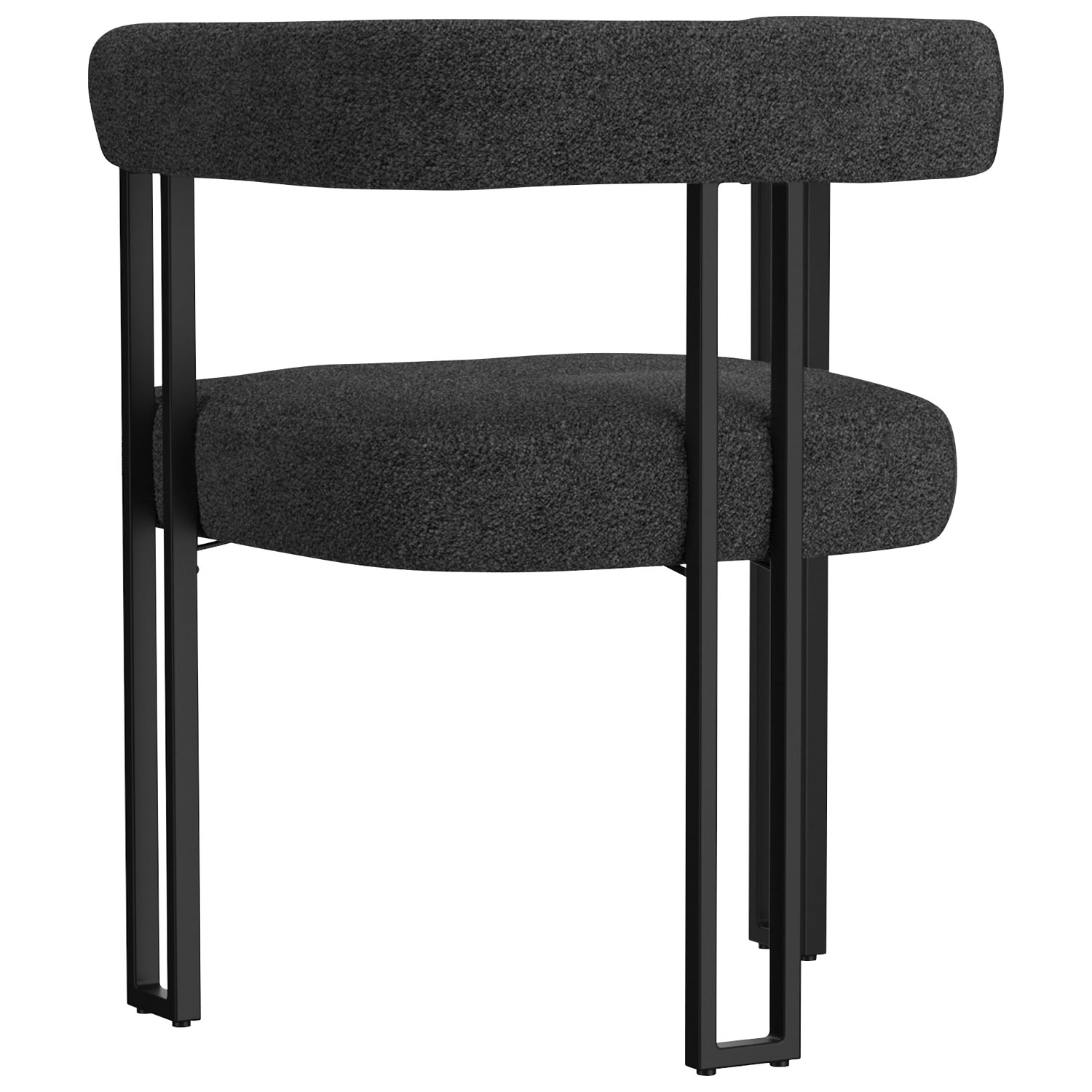 Chaise de salle à manger contemporaine en tissu Scarlet - Ensemble de 2 - Anthracite