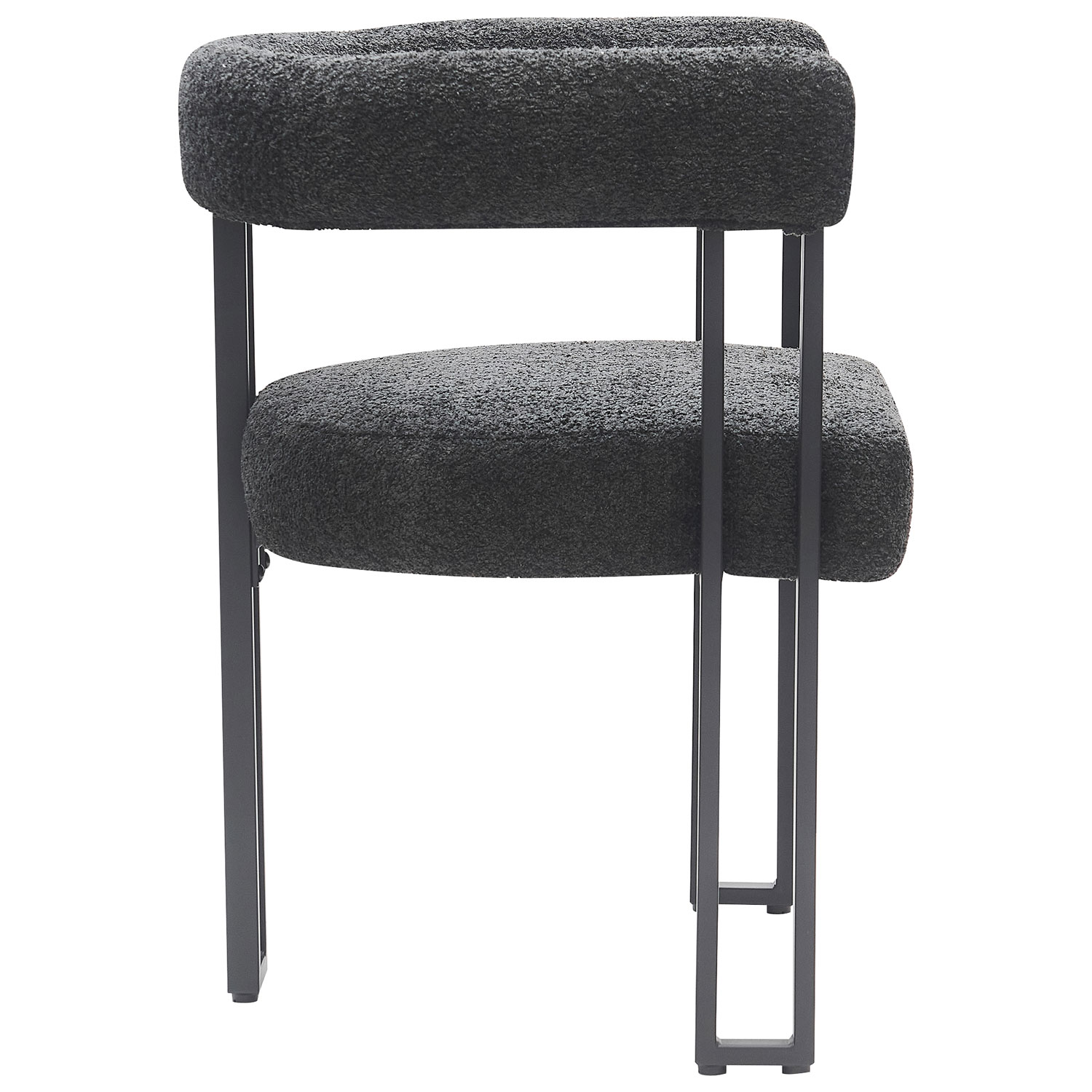 Chaise de salle à manger contemporaine en tissu Scarlet - Ensemble de 2 - Anthracite