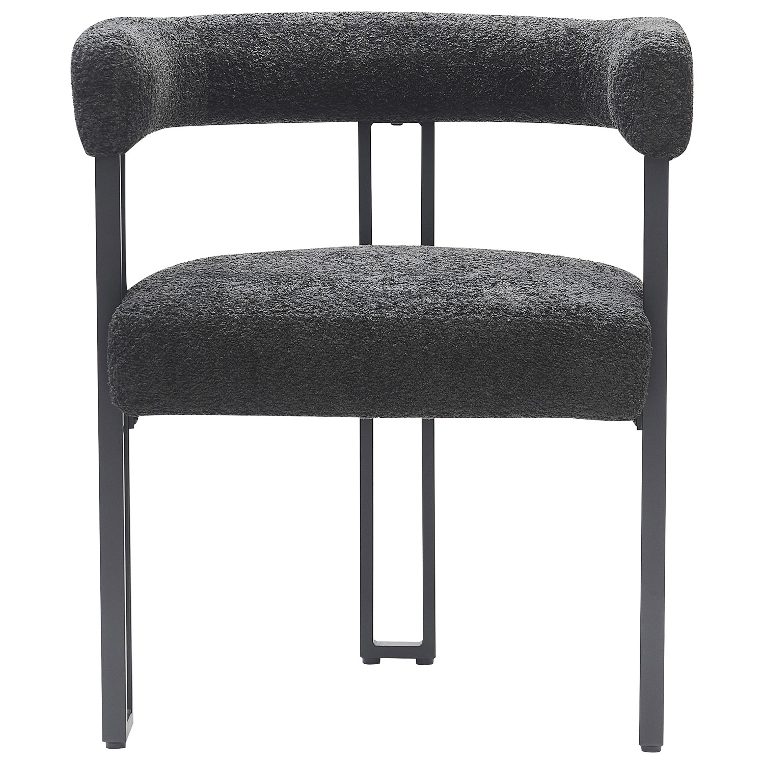 Chaise de salle à manger contemporaine en tissu Scarlet - Ensemble de 2 - Anthracite