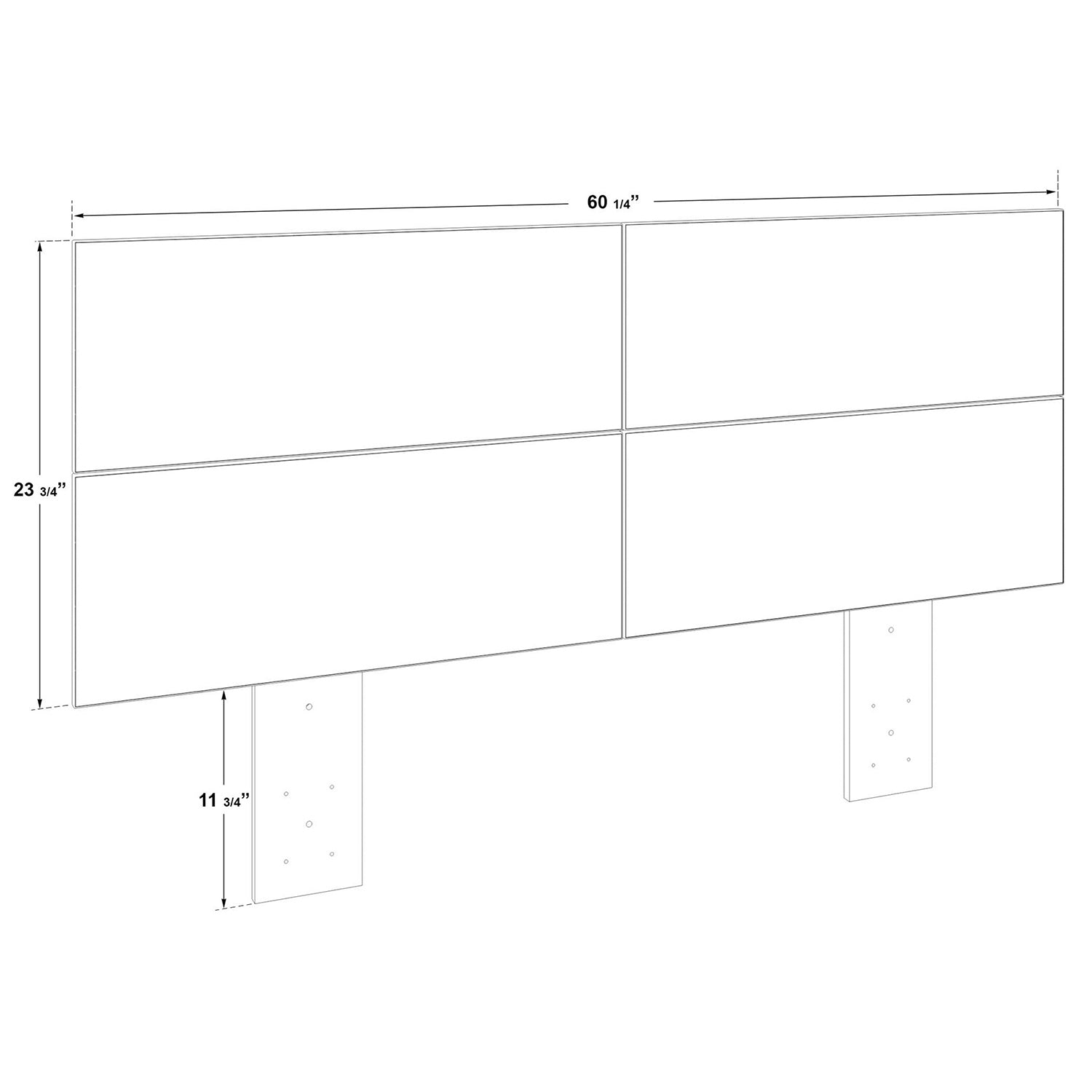 SUA-V - Ashton Thermally Fused Laminate Headboard, Queen Size, Tuxedo