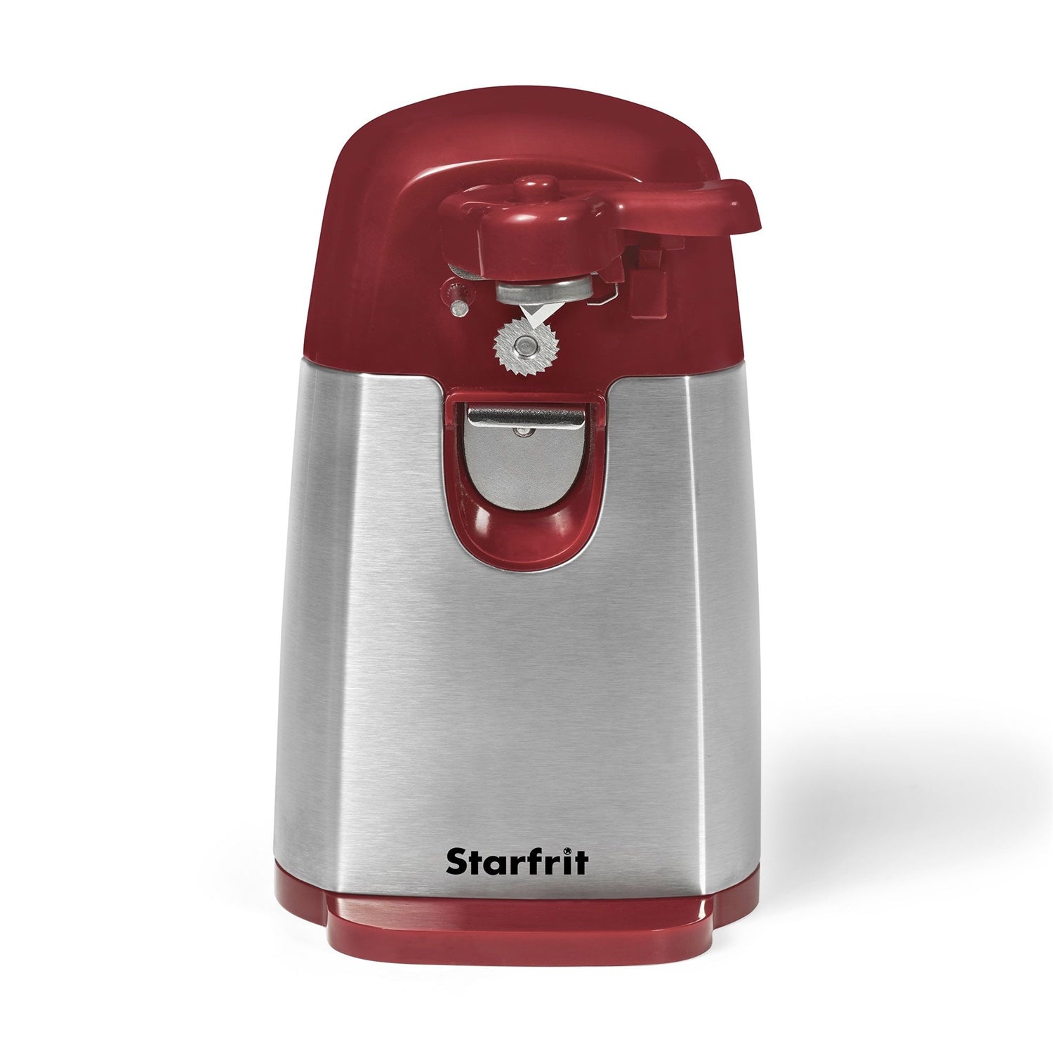 Starfrit - Electric Can Opener with Bottle Opener and Knife Sharpener, Red