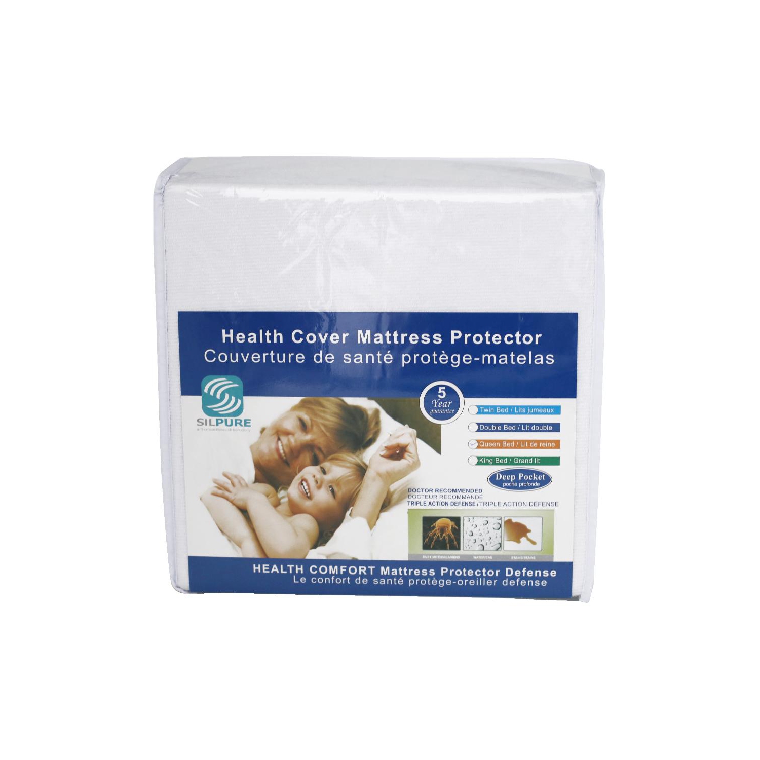 Health Comfort Waterproof Terry Cloth Mattress Protector - Queen