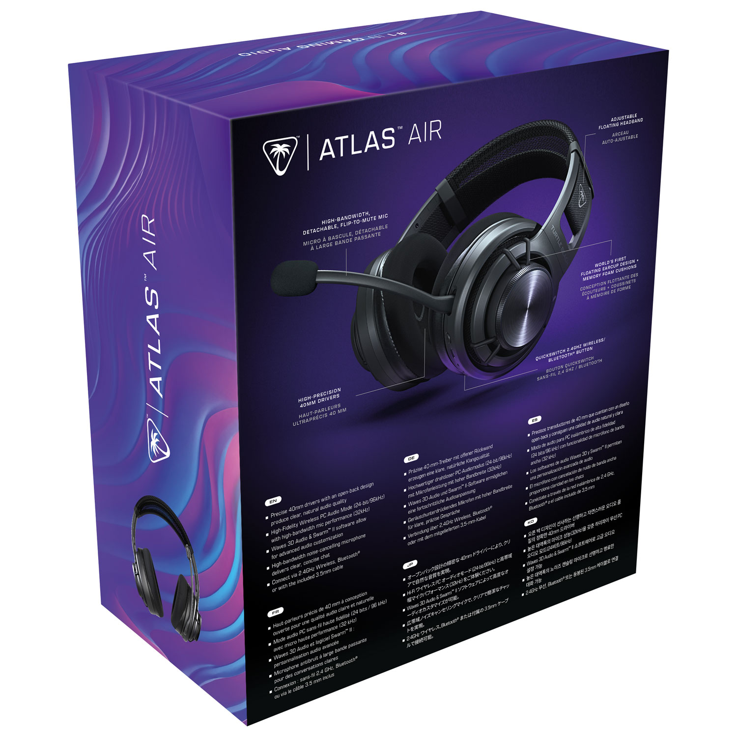Turtle Beach Atlas Air Wireless Gaming Headset for PC/PlayStation - Black - Only at Best Buy