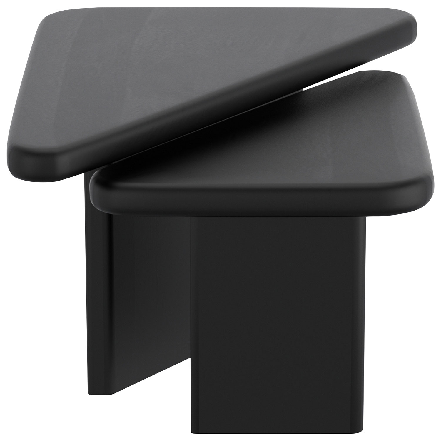 Ensemble de 2 tables triangulaires contemporaines Draco - Noir