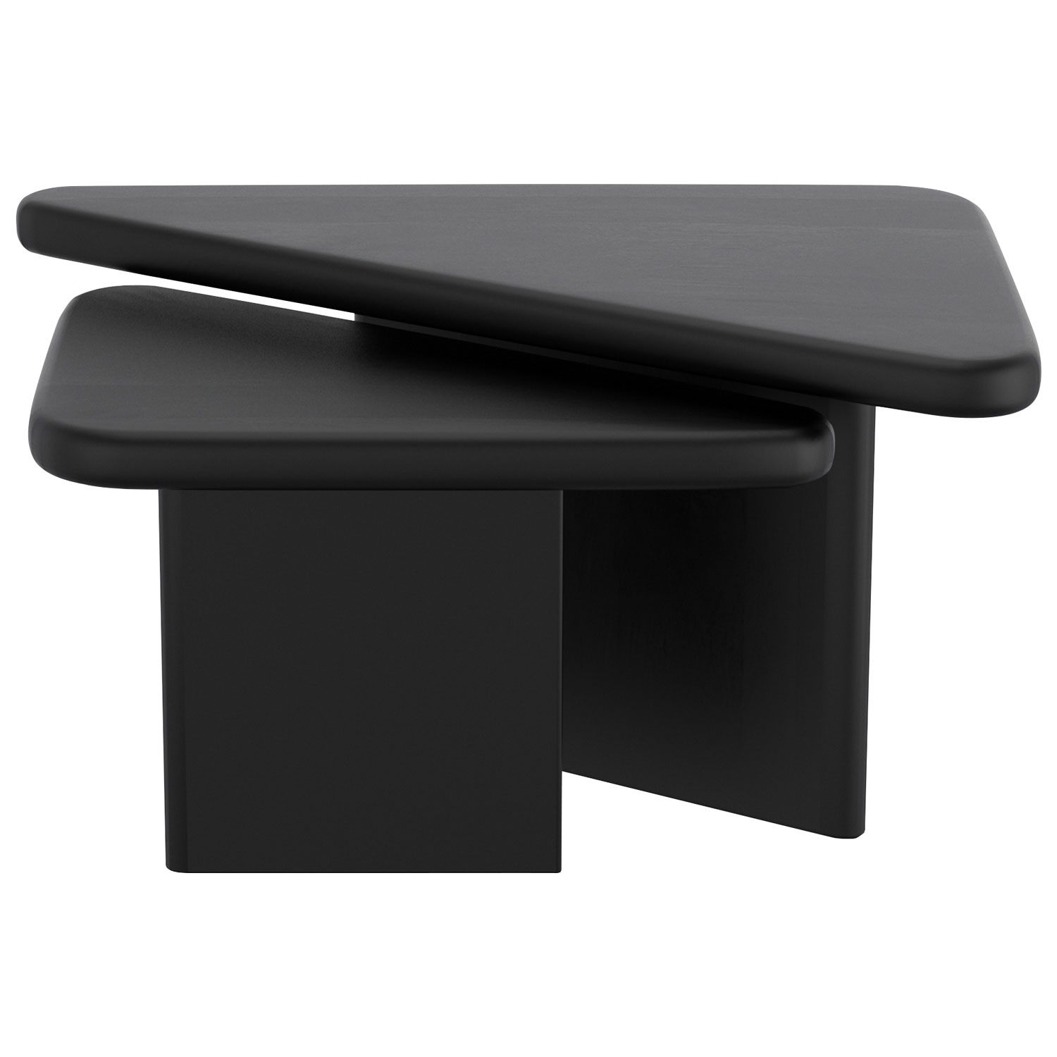 Ensemble de 2 tables triangulaires contemporaines Draco - Noir