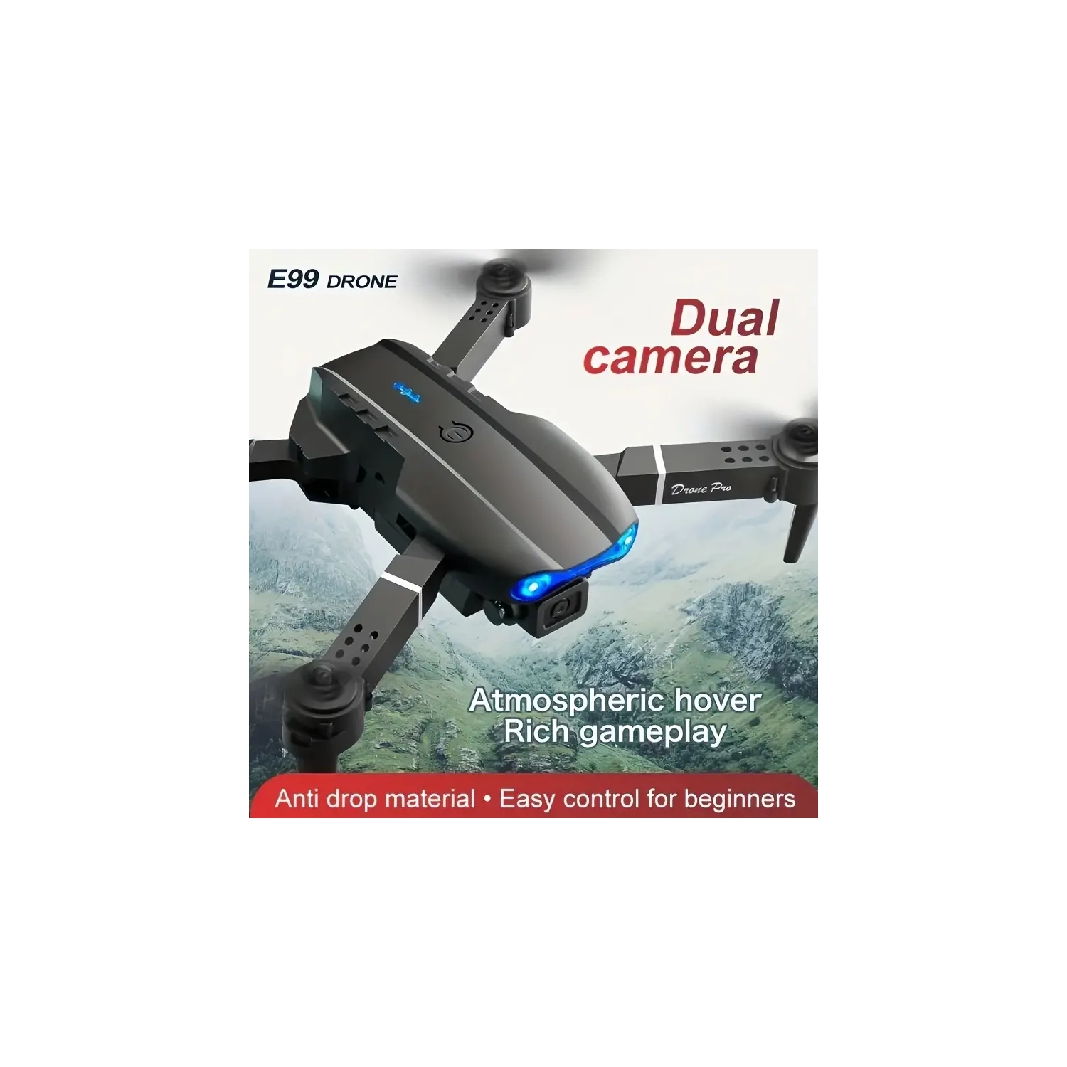 The E99 Drone: Dual Cameras, Three Batteries, Mobile App Control - Indoor Flying Toys, Perfect for Halloween/Christmas/New Year Gifts