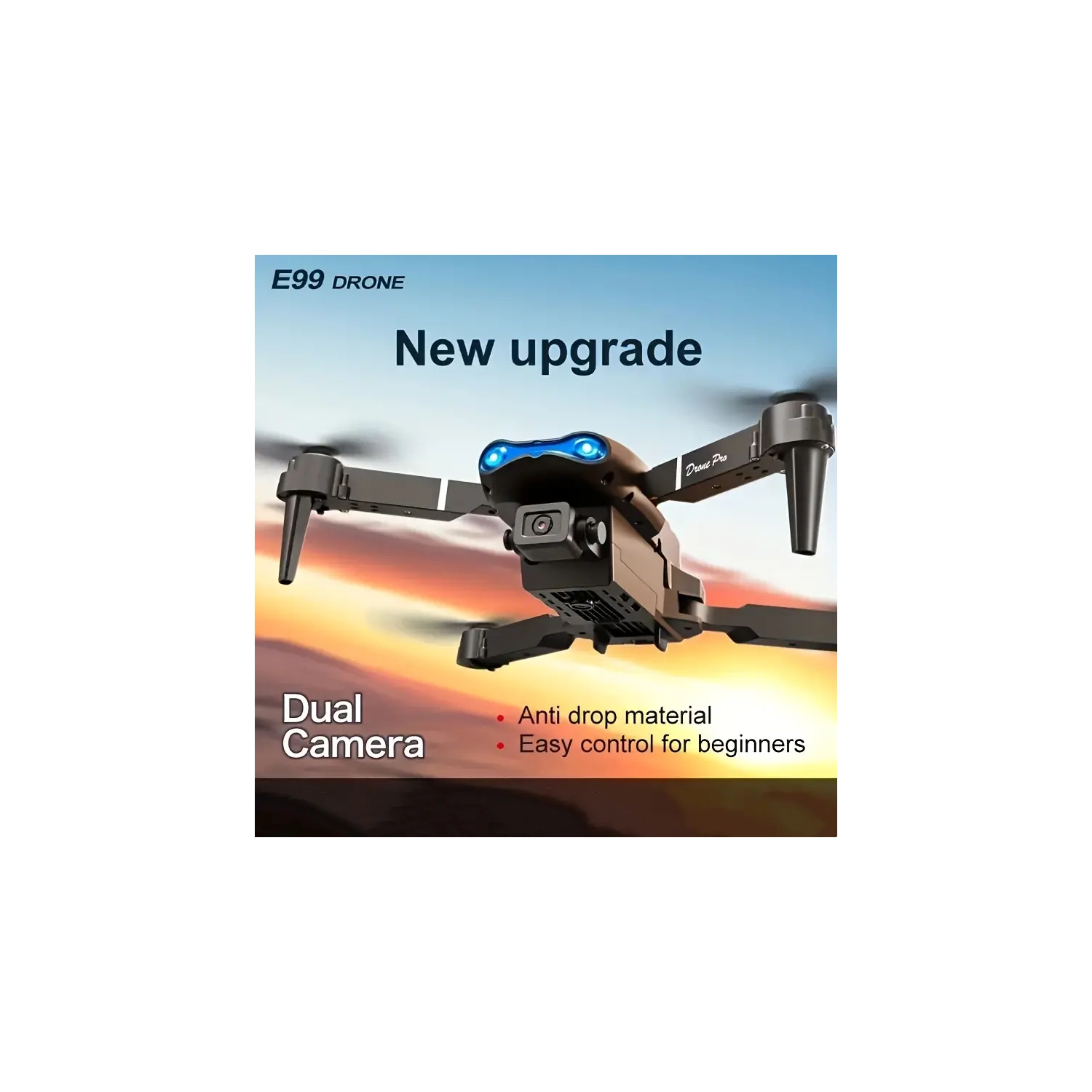 The E99 Drone: Dual Cameras, Three Batteries, Mobile App Control - Indoor Flying Toys, Perfect for Halloween/Christmas/New Year Gifts