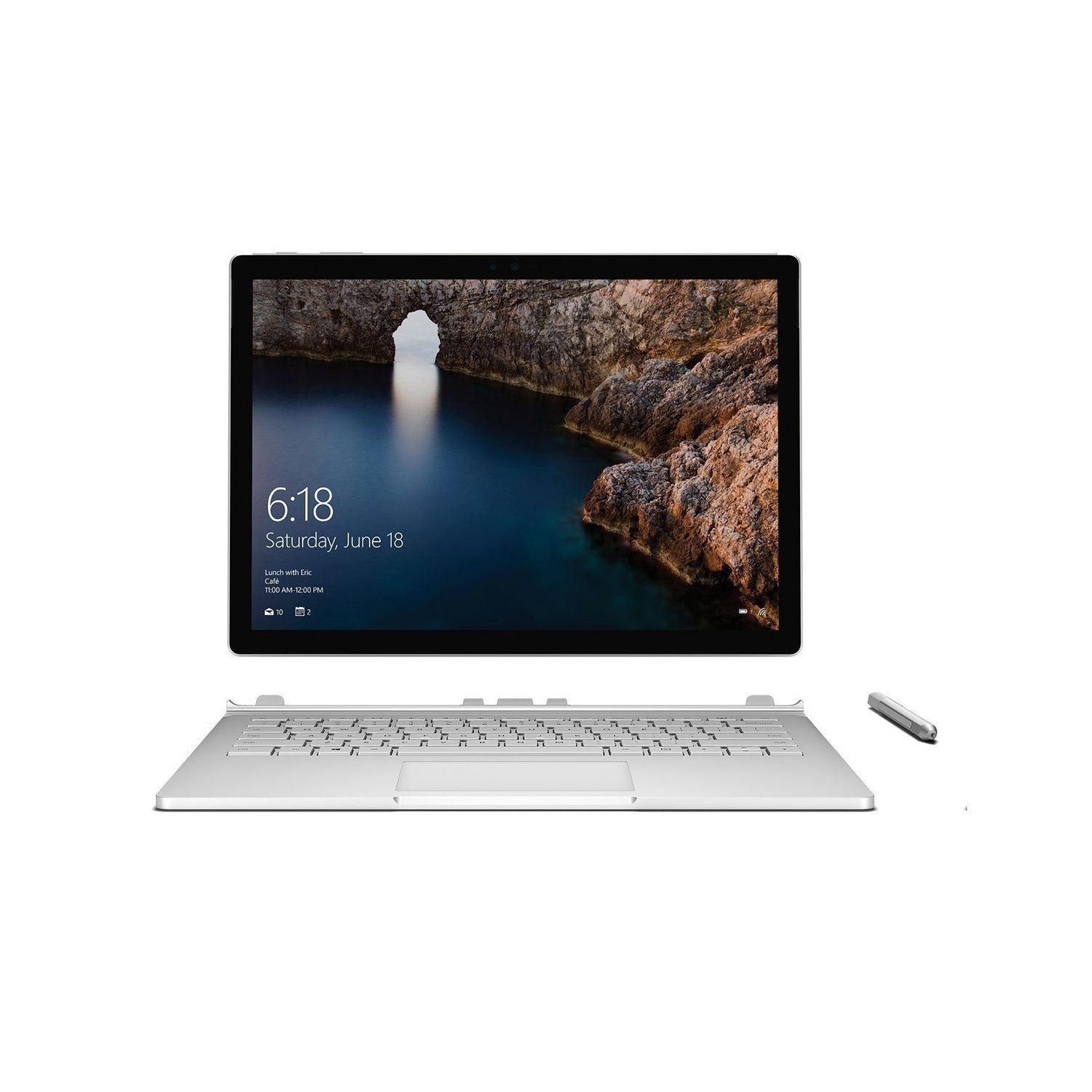 Microsoft Surface Book 13.5" 2-in-1 Intel i5 8GB 256GB NVIDIA GeForce graphics Windows 10 Pro No Stylus Refurbished Good