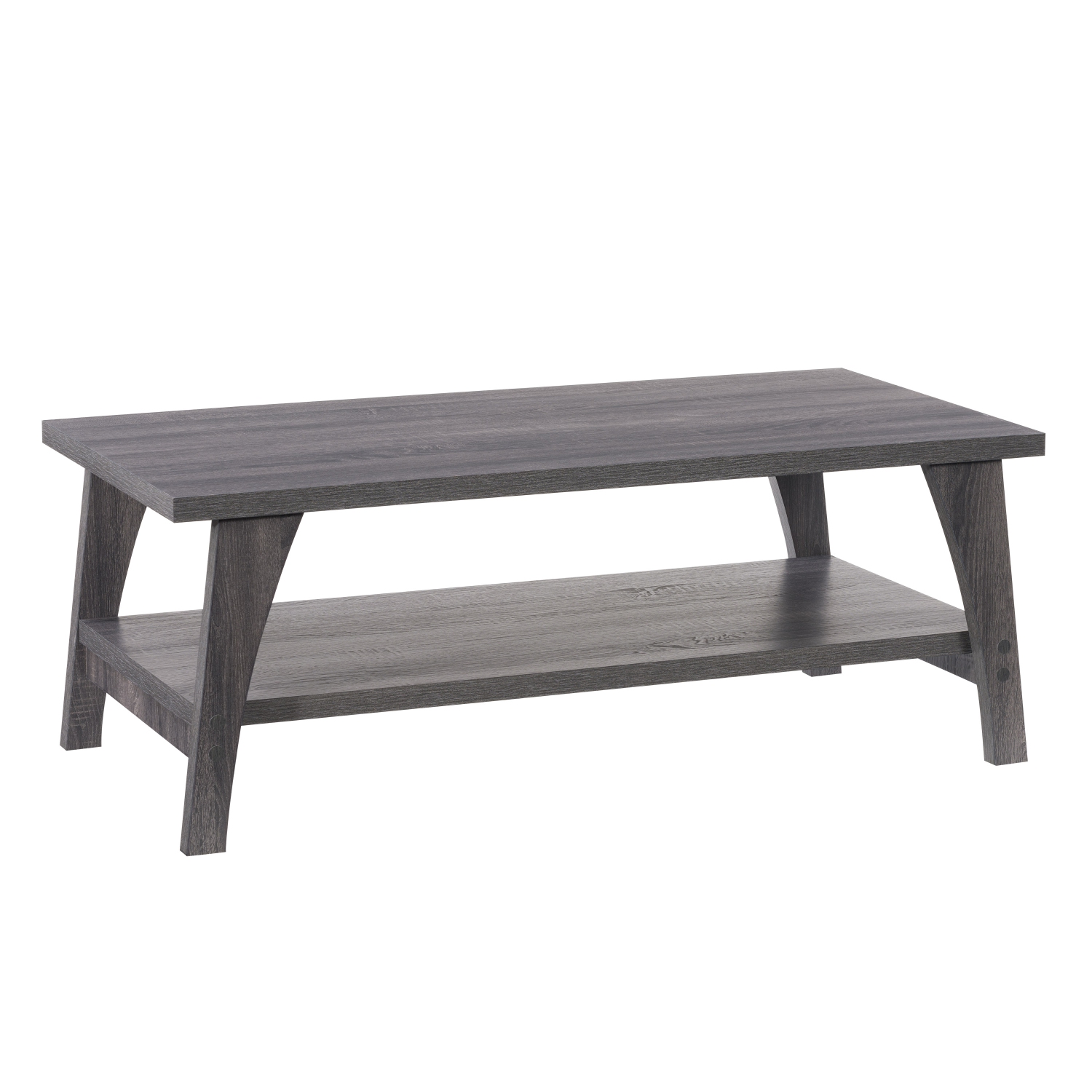 CorLiving LHW-720-C Hollywood DarkGrey Coffee Table with Shelf