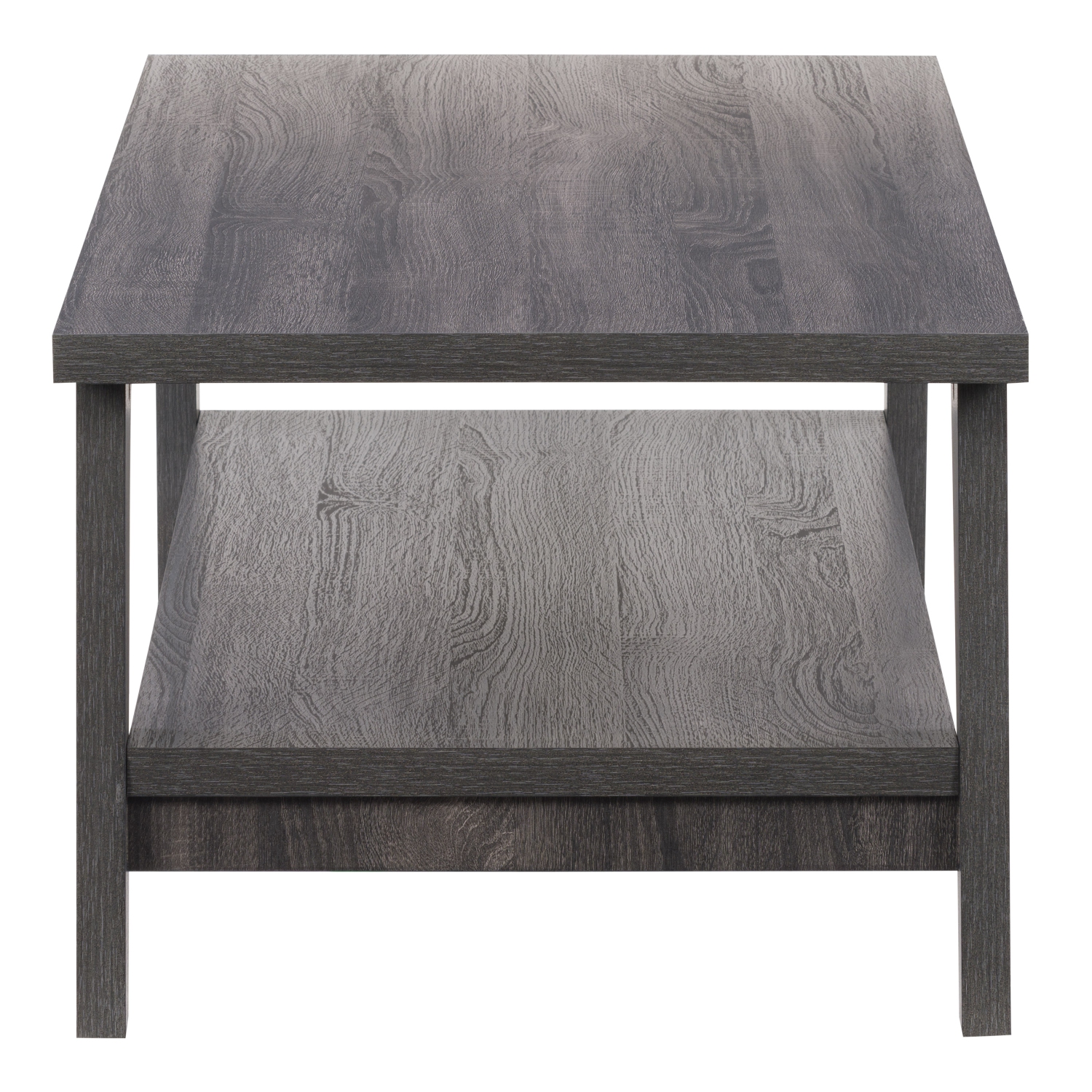 CorLiving LHW-720-C Hollywood DarkGrey Coffee Table with Shelf