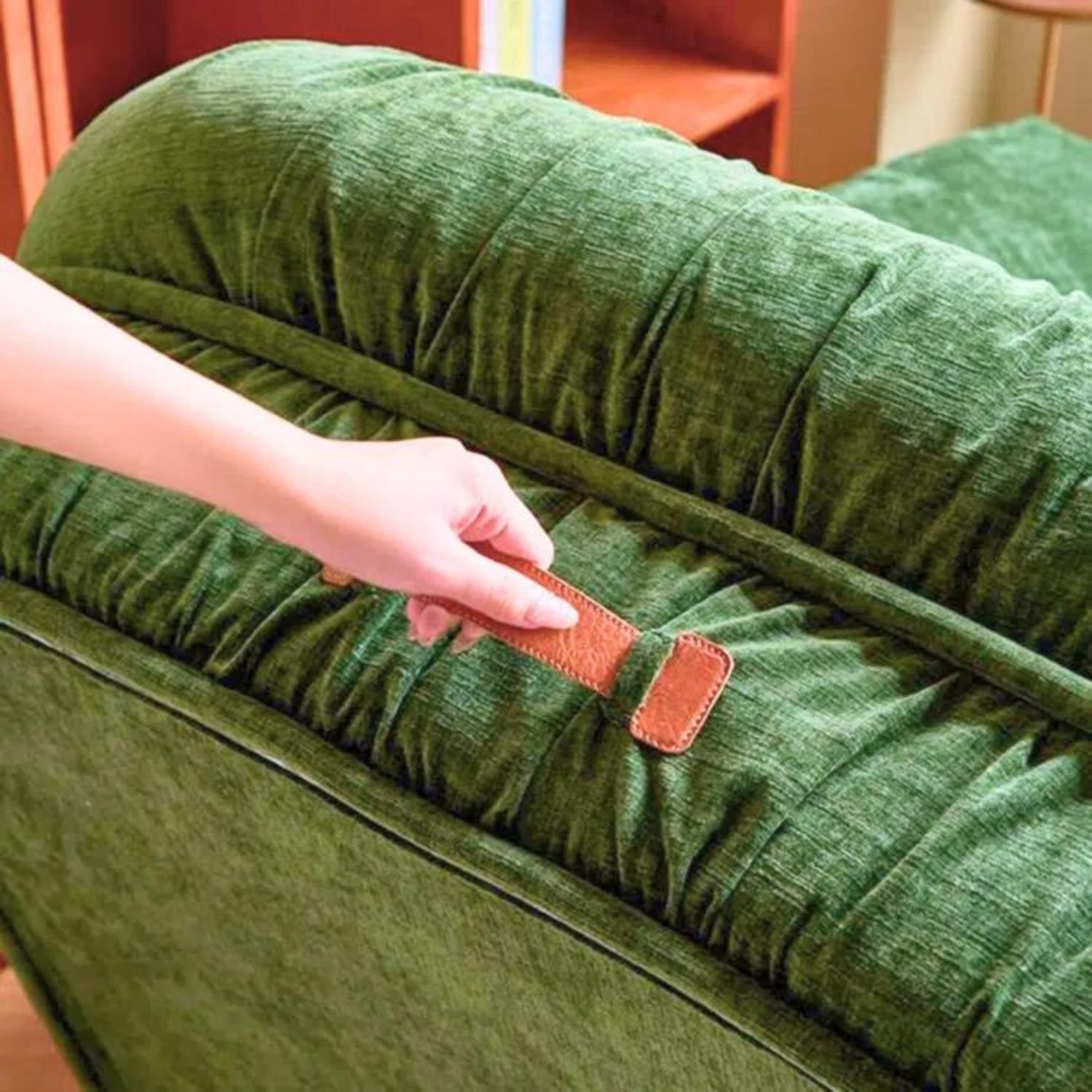 LivinVeluris Large Bean Bag Chair & Lounger - Green