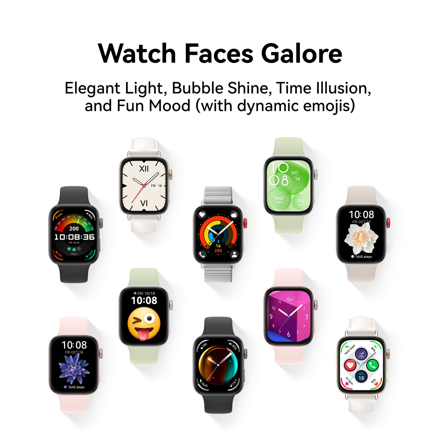 HUAWEI WATCH FIT 3，1.82" AMOLED Display ，Ultra-Slim Design，All-Round Fitness Management，Comprehensive Health Management，Durable Battery