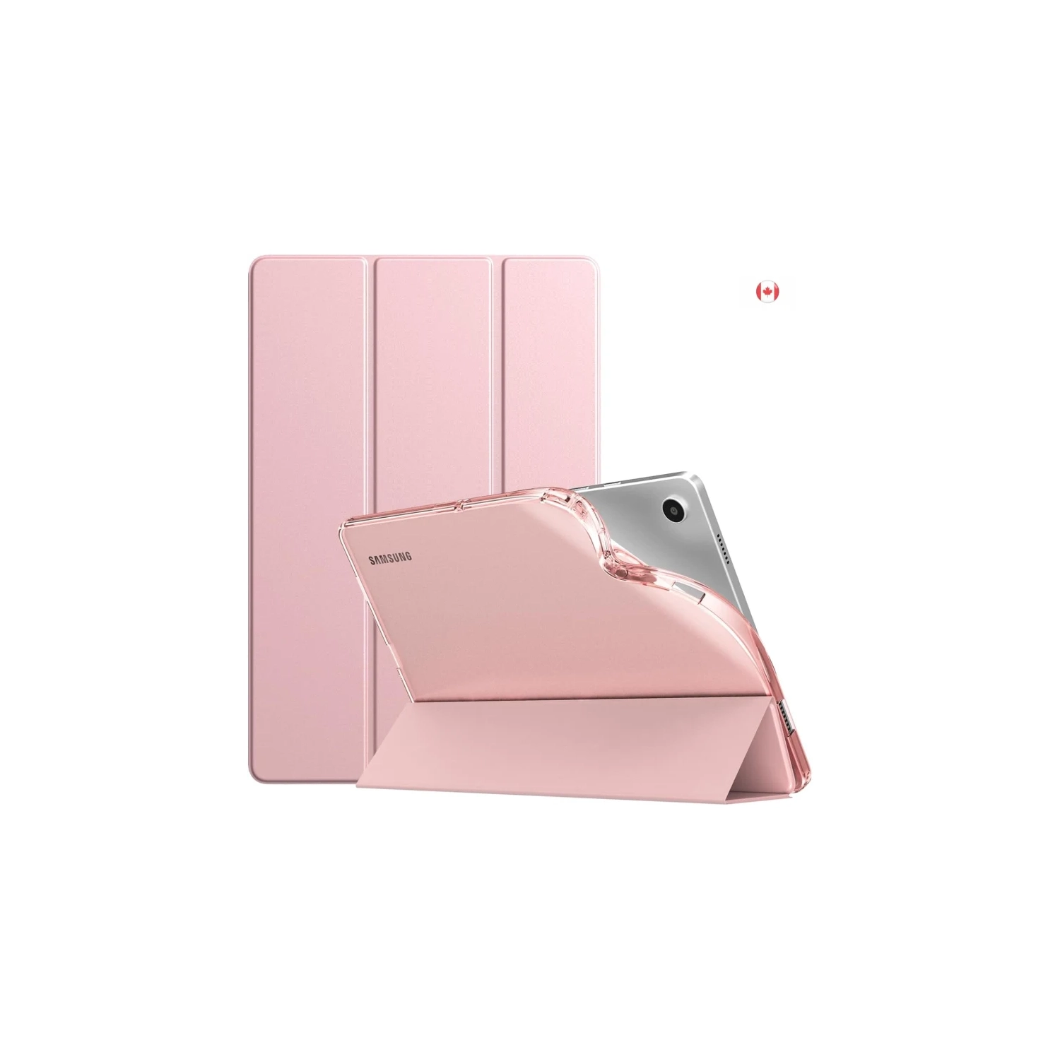 Samsung – Étui 2023 pour Galaxy Tab A9 plus/A9+ de 11 po – Étui mince souple en TPU translucide givré, rose doré
