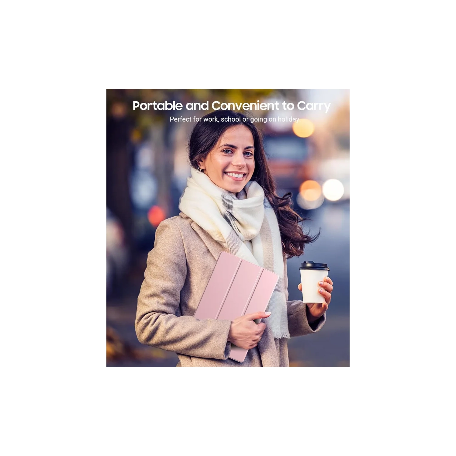 Samsung – Étui 2023 pour Galaxy Tab A9 plus/A9+ de 11 po – Étui mince souple en TPU translucide givré, rose doré