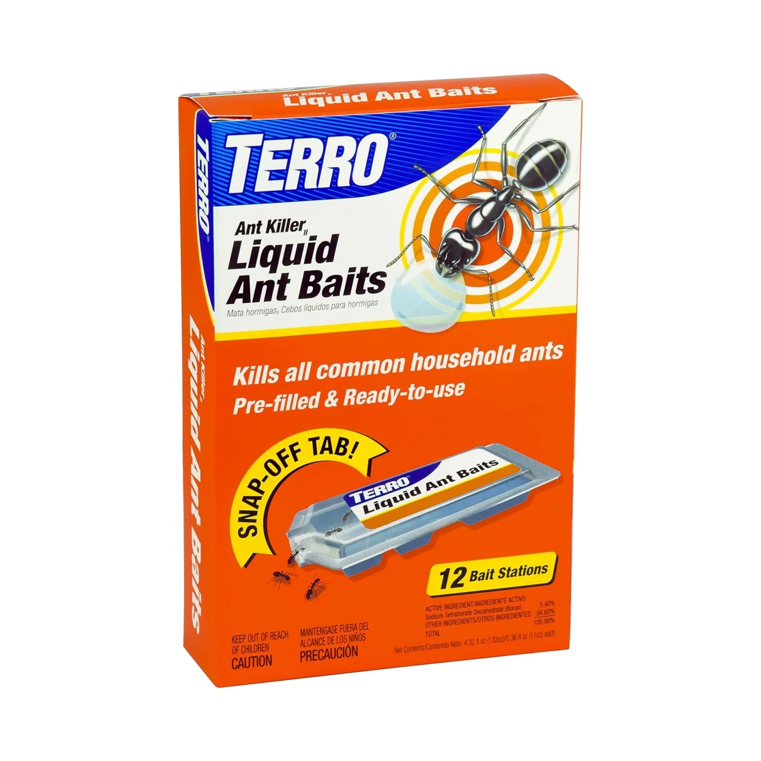 TERRO T300&nbsp;B pulvérisateur d'fourmis - 12 stations de appâts pour une maîtrise efficace des fourmis