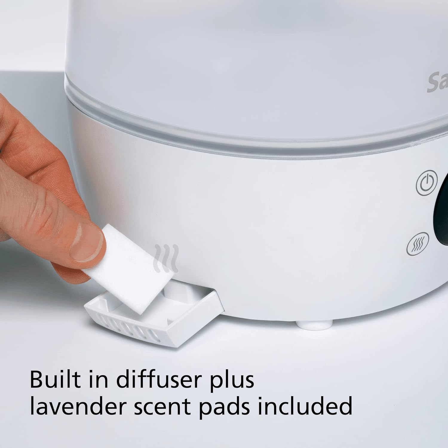 Safety 1st - Filter-Free Humidifier, Detects Temperature and Humidity Level, White