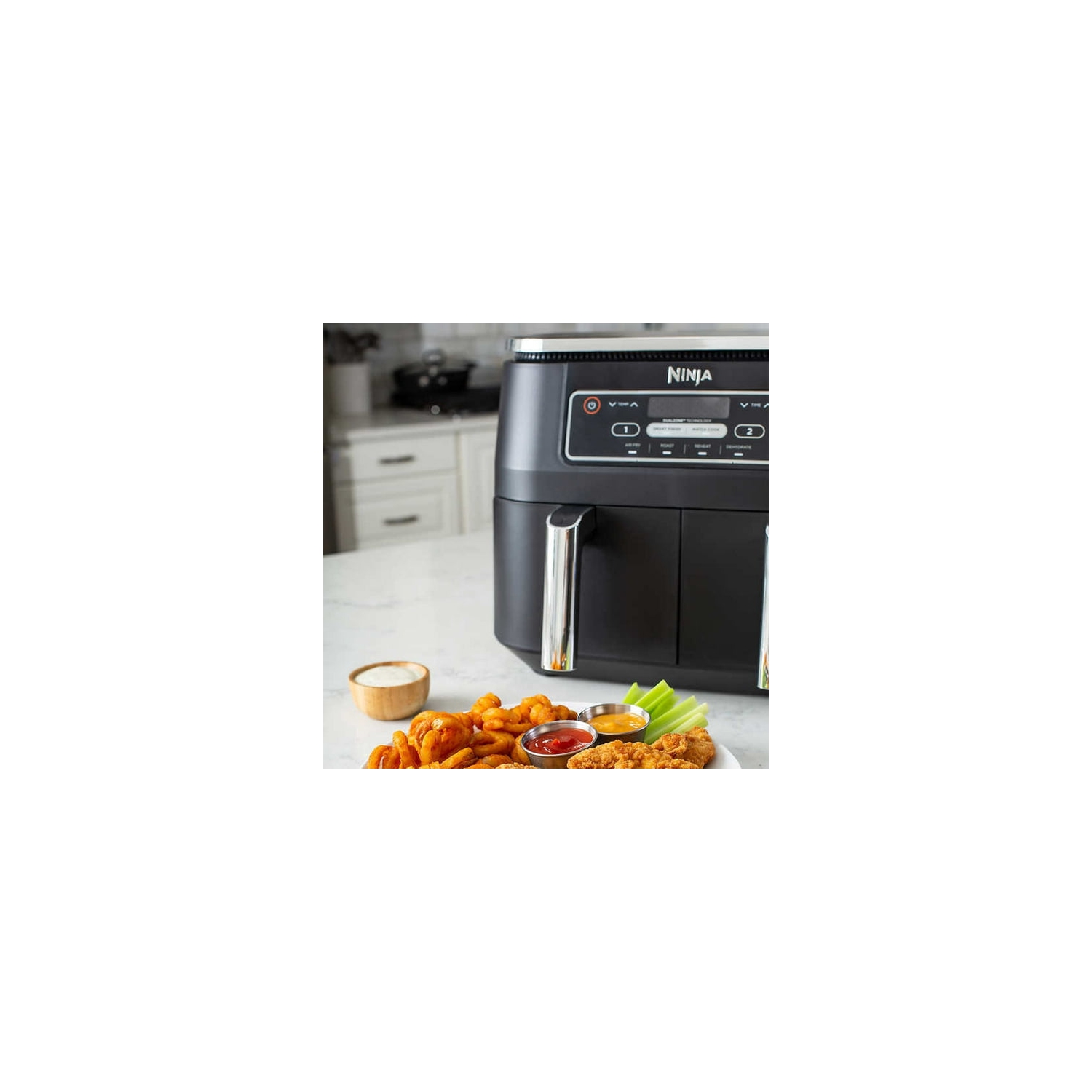 Open Box - Ninja Foodi 4-in-1, 8-qt. 2-Basket Air Fryer with DualZone Technology