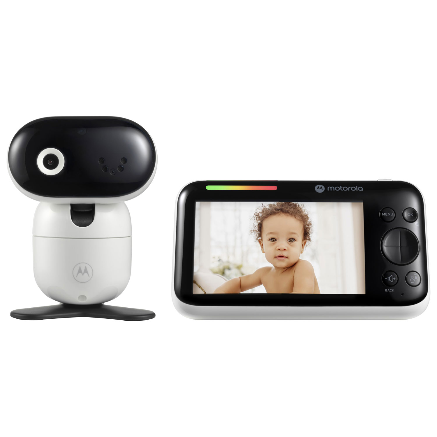 Interphone de surveillance intelligent motorisé Wi-Fi 5 po de Motorola - Blanc