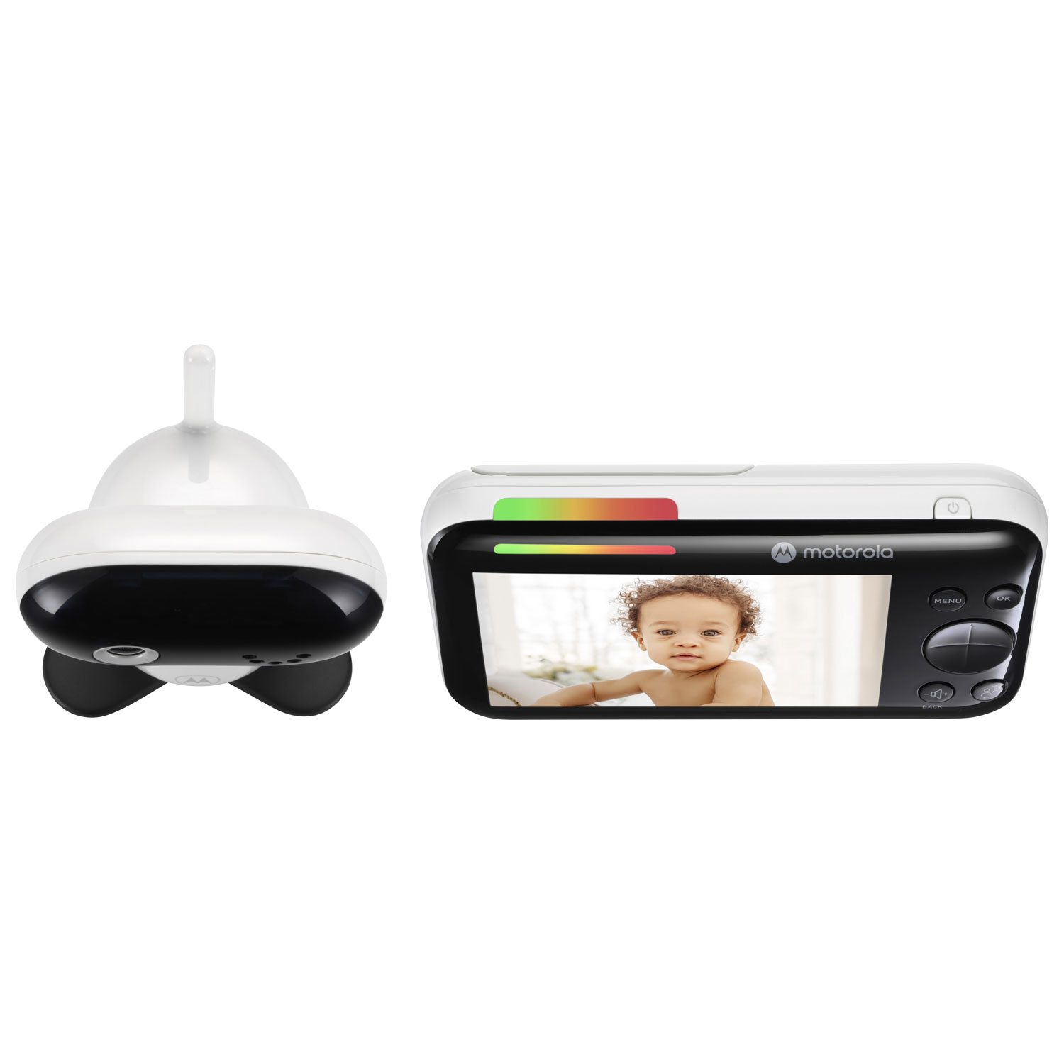 Interphone de surveillance intelligent motorisé Wi-Fi 5 po de Motorola - Blanc