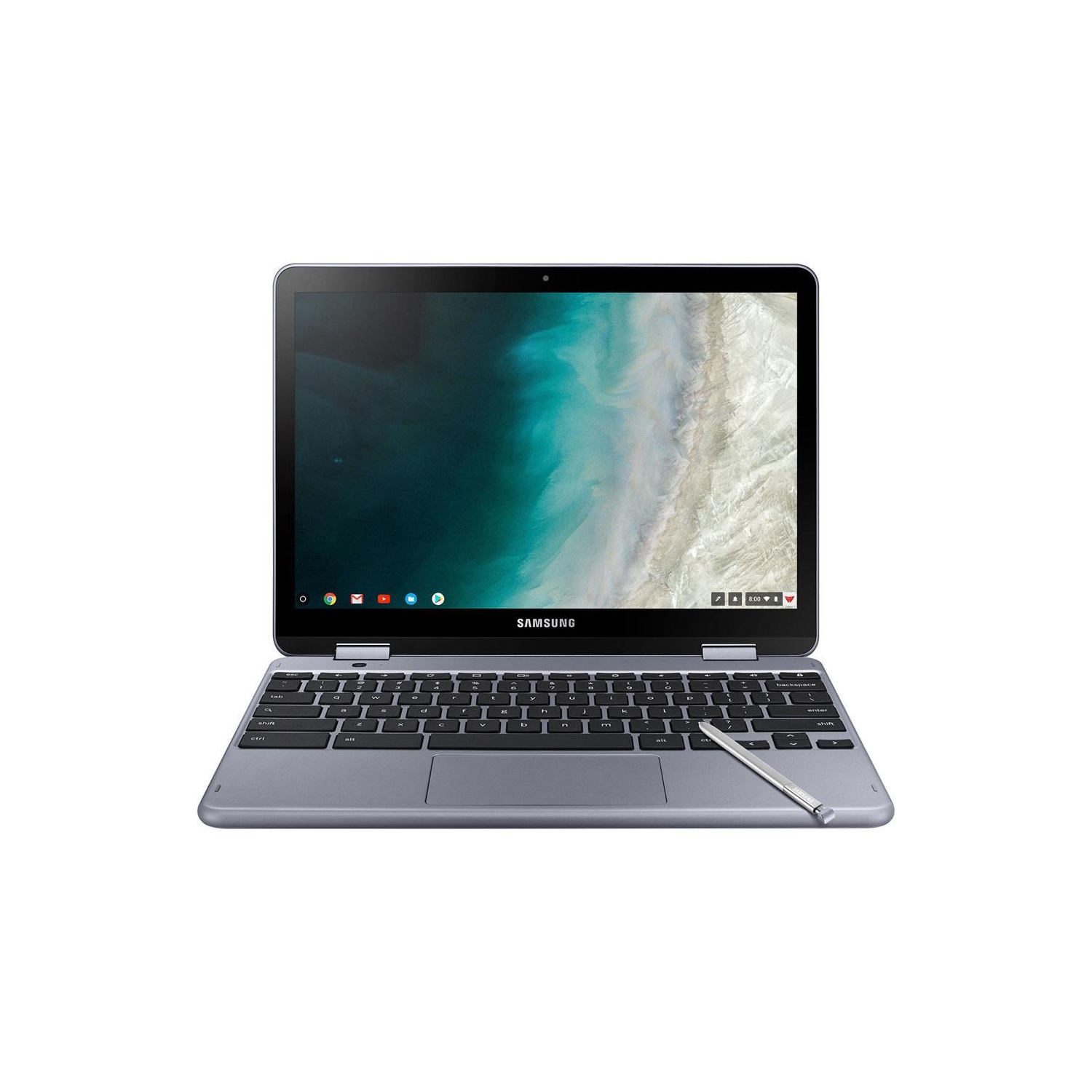 Samsung Chromebook Plus 12.2" Touchscreen 2-IN-1 4GB RAM 32GB eMMC Convertible with Pen Chrome OS Refurbished Good