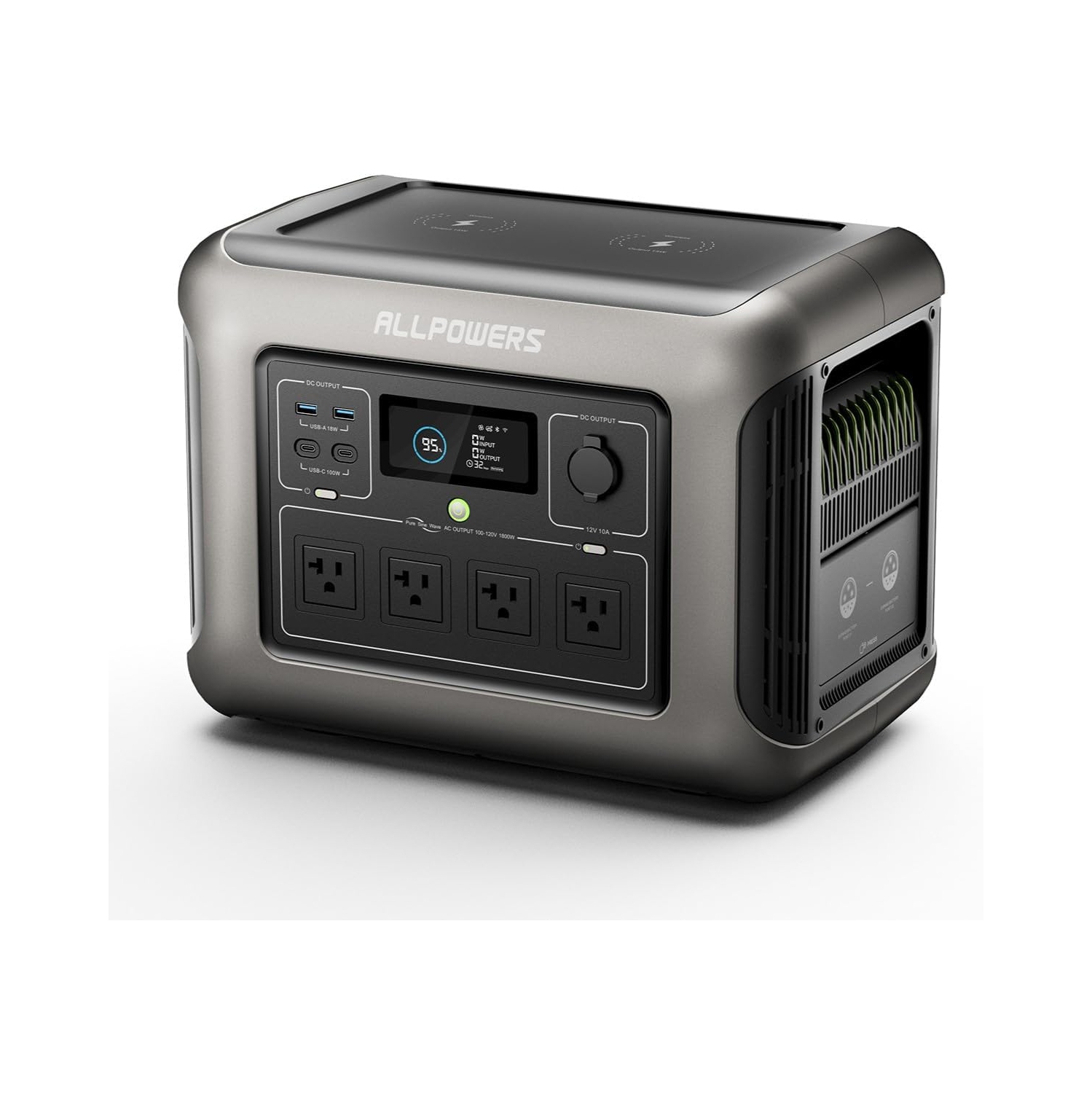 ALLPOWERS R1500 Portable Power Station, 1152Wh LiFePO4 Battery Backup w/ 4 1800W AC Outlets