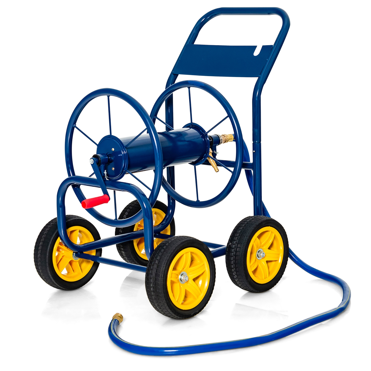 Costway Garden Hose Reel Cart Holds 330ft of 3/4"or 5/8" Hose 400ft of 1/2" Hose Blue