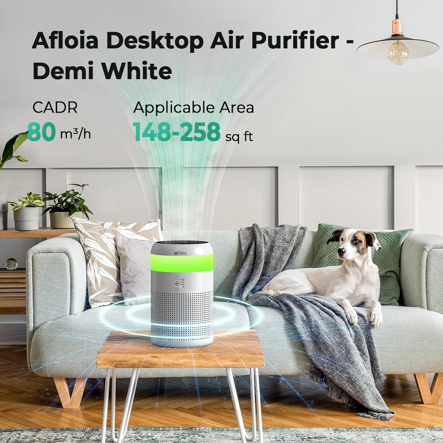 Afloia Small Air Purifier with Fragrance Sponge - White