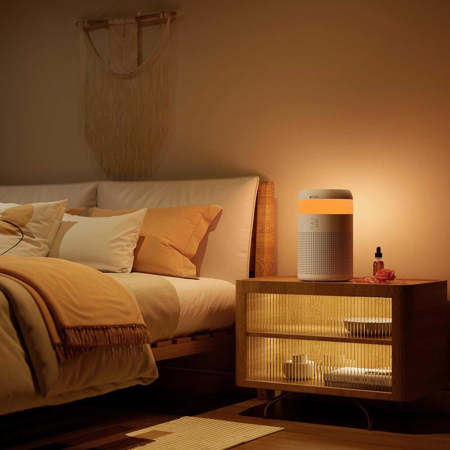 Afloia Small Air Purifier with Fragrance Sponge - White