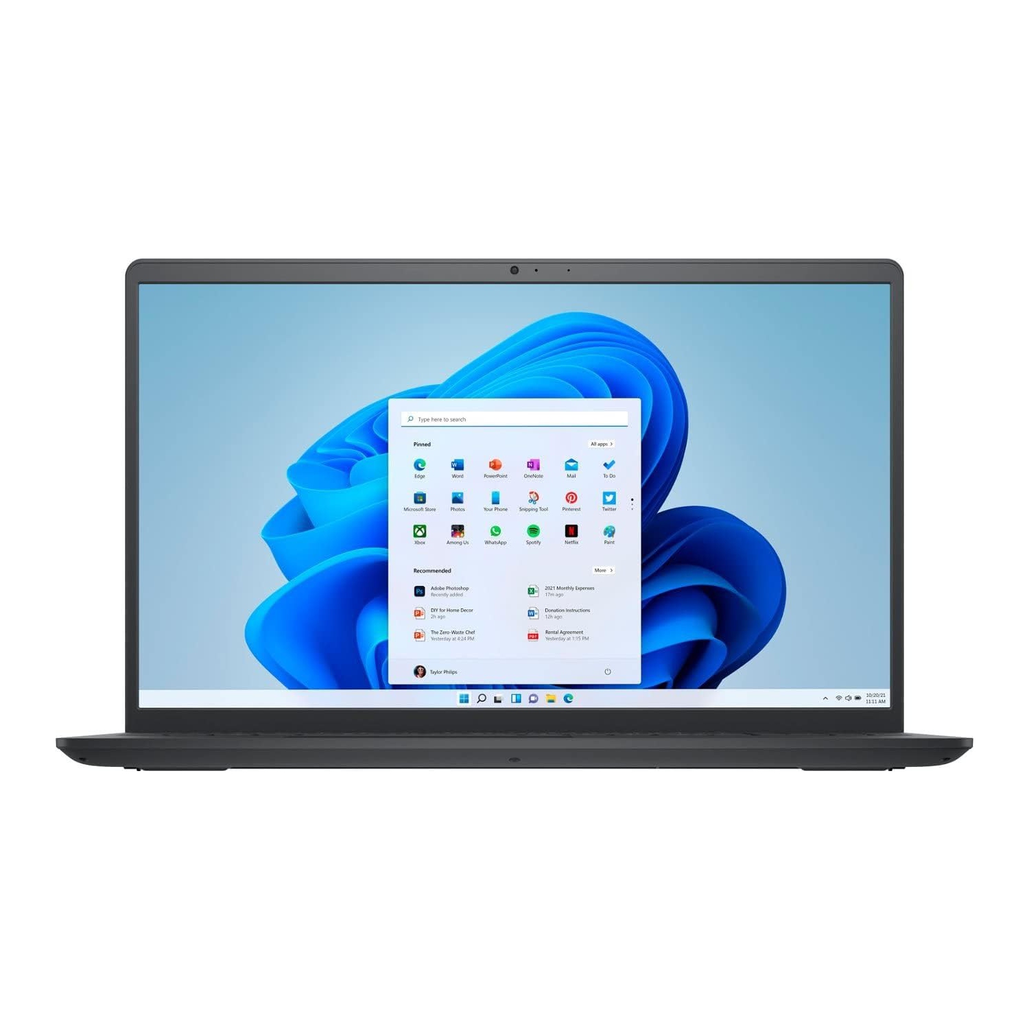 Dell Inspiron 15.6" HD Laptop - AMD Ryzen 5 3450U, 8GB RAM, 256GB SSD, Windows 11 S Mode - Carbon Black