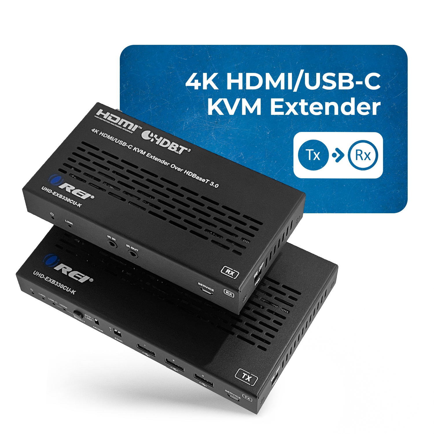 Prolongateur HDMI/USB-C HDBaseT 3,0 4K d'OREI sur CAT6/7 avec KVM
