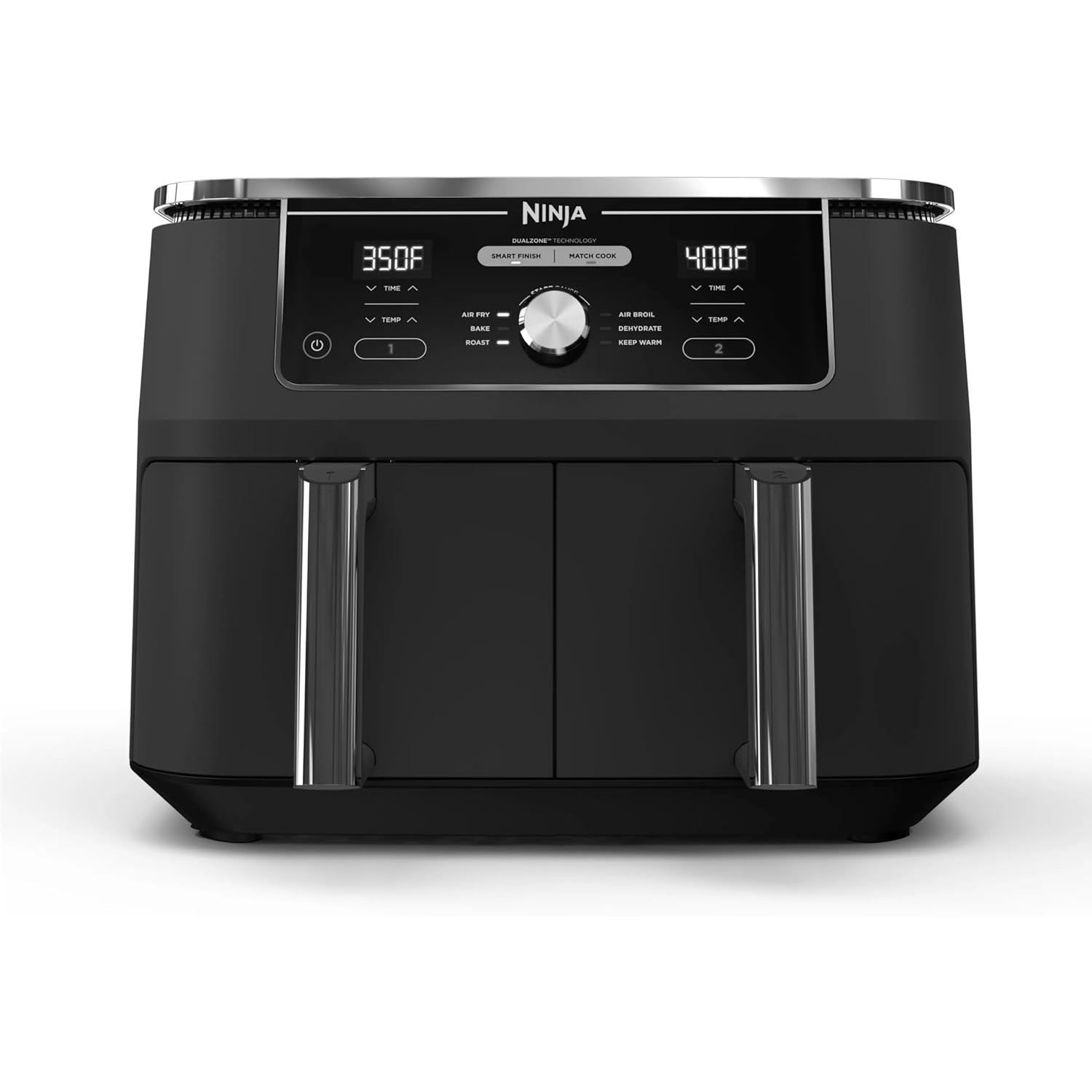 Open Box - Ninja Foodi 10 Quart 6-in-1 DualZone XL 2-Basket Air Fryer with 2 Independent Frying Baskets, Match Cook & Smart Finish to Roast, Broil, Dehydrate & More