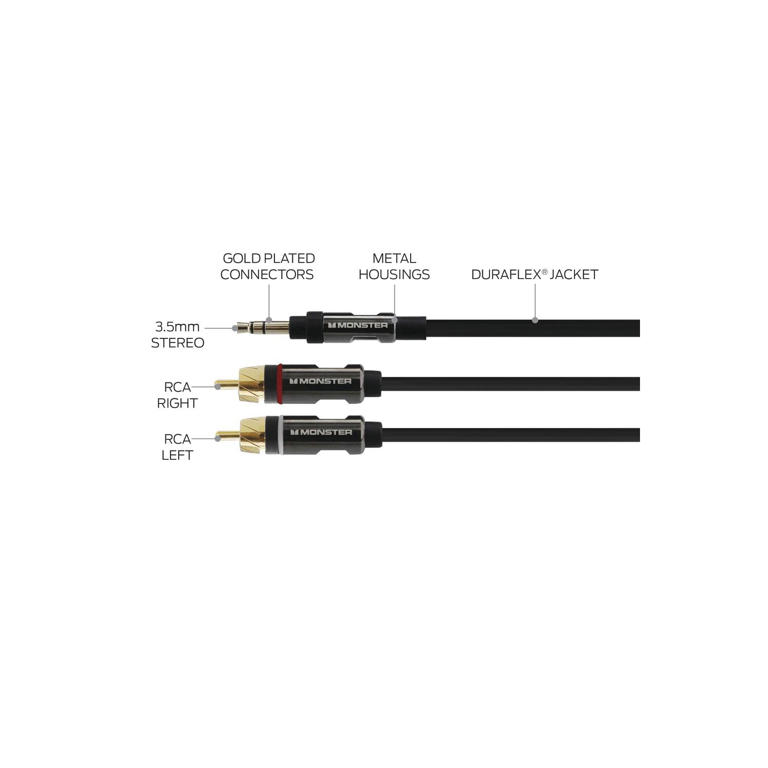 Câble audio RCA vers 3,5&nbsp;mm 6&nbsp;pi de Monster